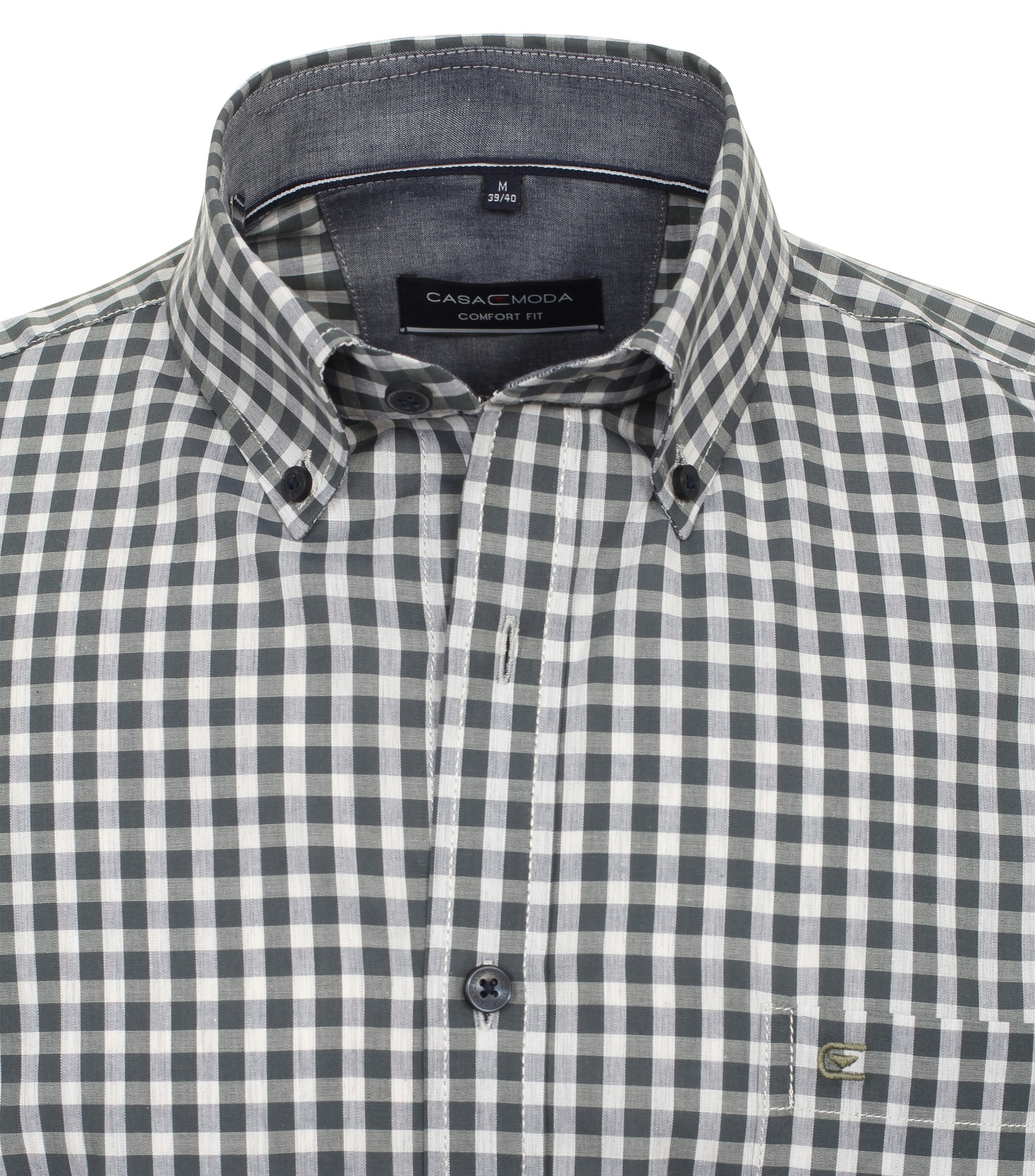 Ein Freizeithemd im kariert Muster in der Farbe Olive