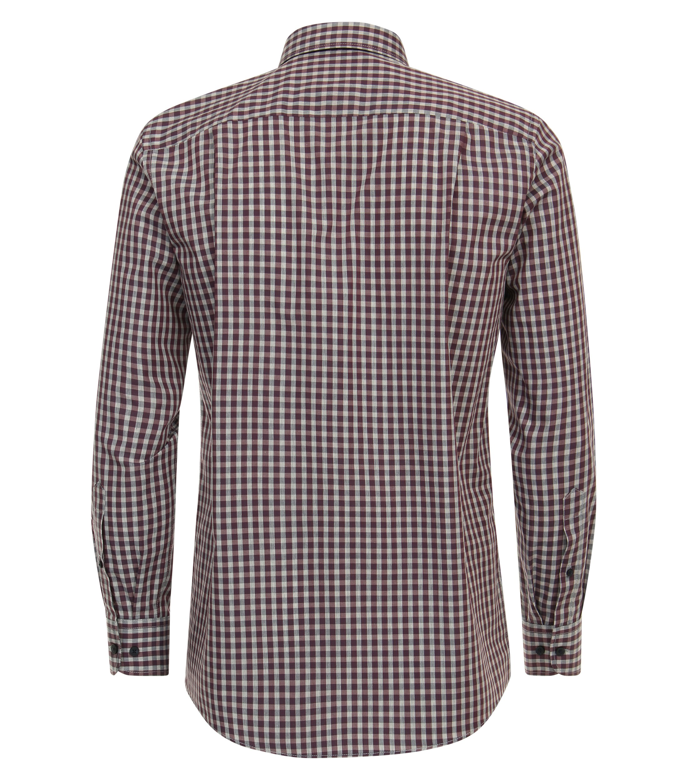 Ein Freizeithemd im kariert Muster in der Farbe Dunkelrot
