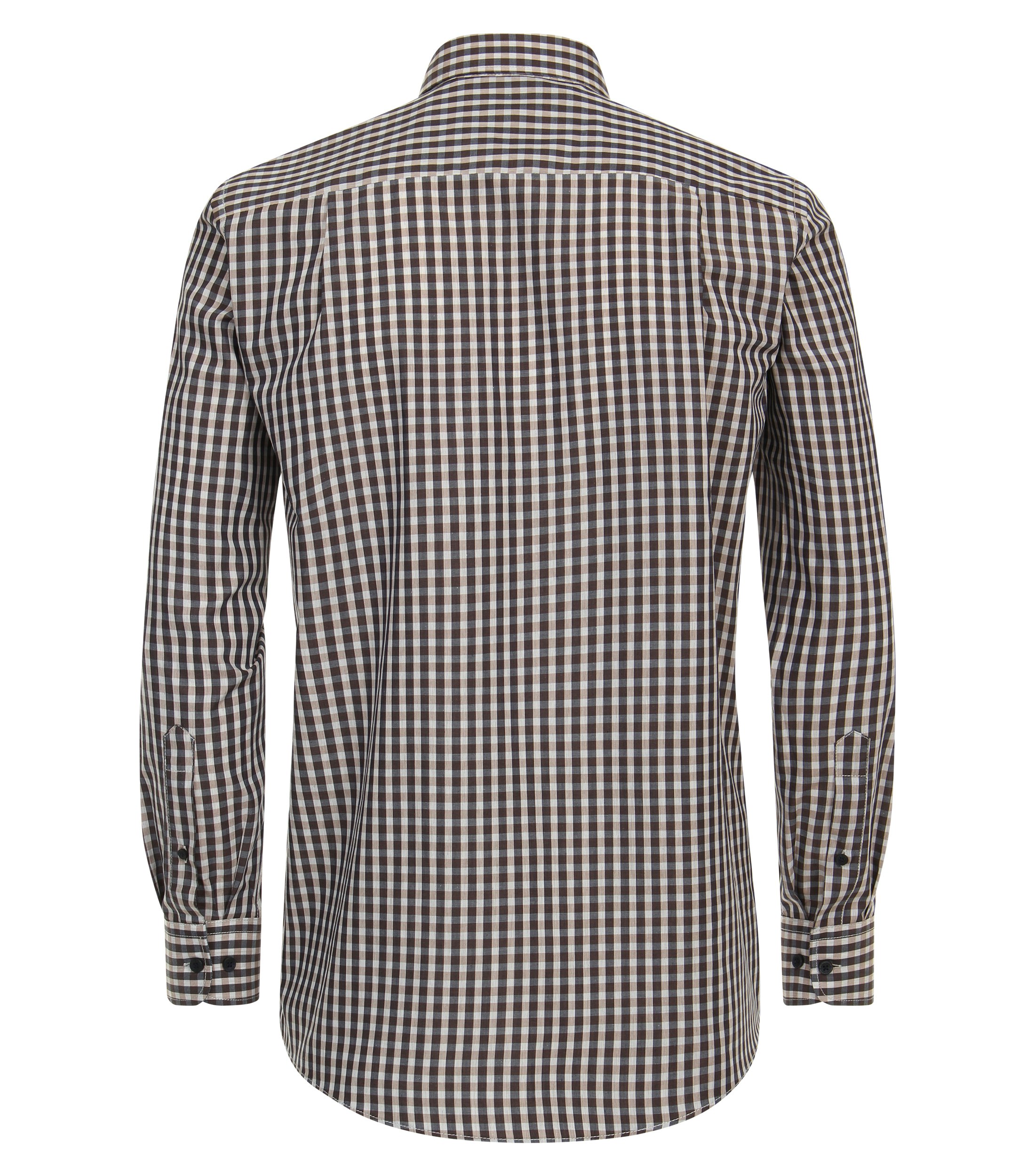 Ein Freizeithemd im kariert Muster in der Farbe Hellbraun