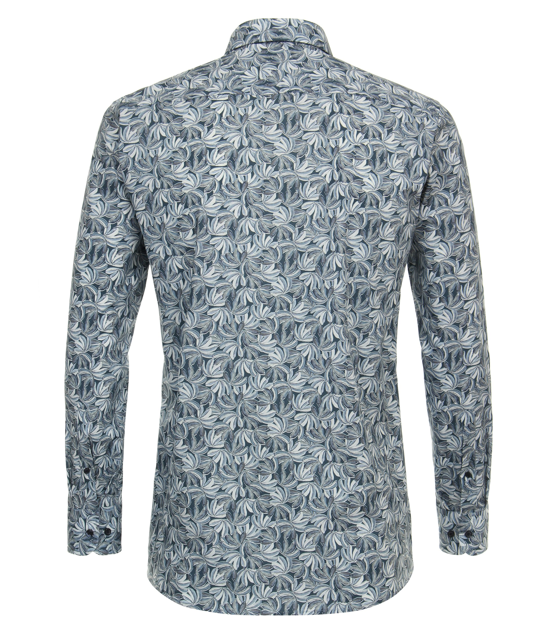 Ein Businesshemd im Print Muster in der Farbe Mittelblau
