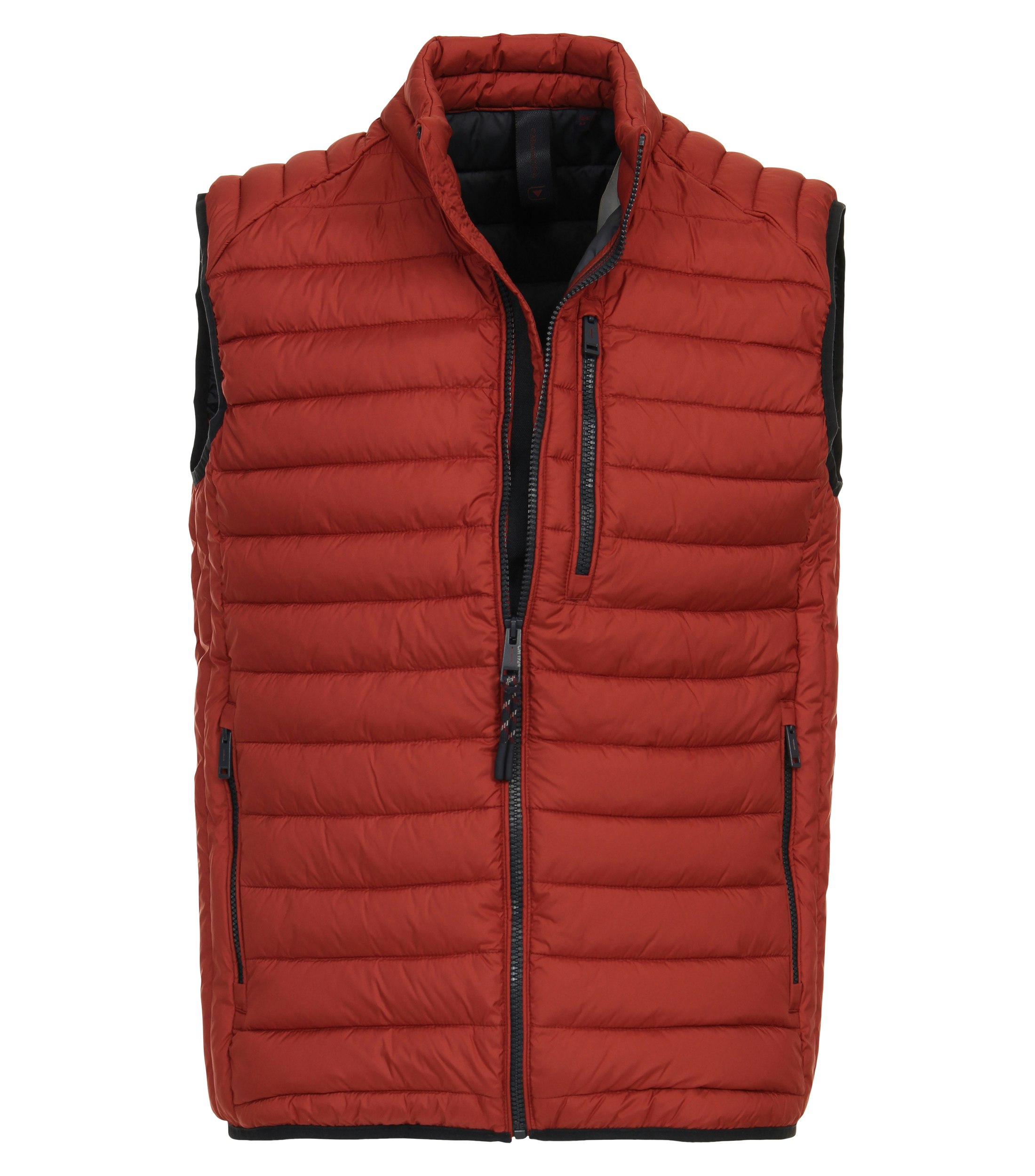 Ein Weste im uni Muster in der Farbe Dunkelorange