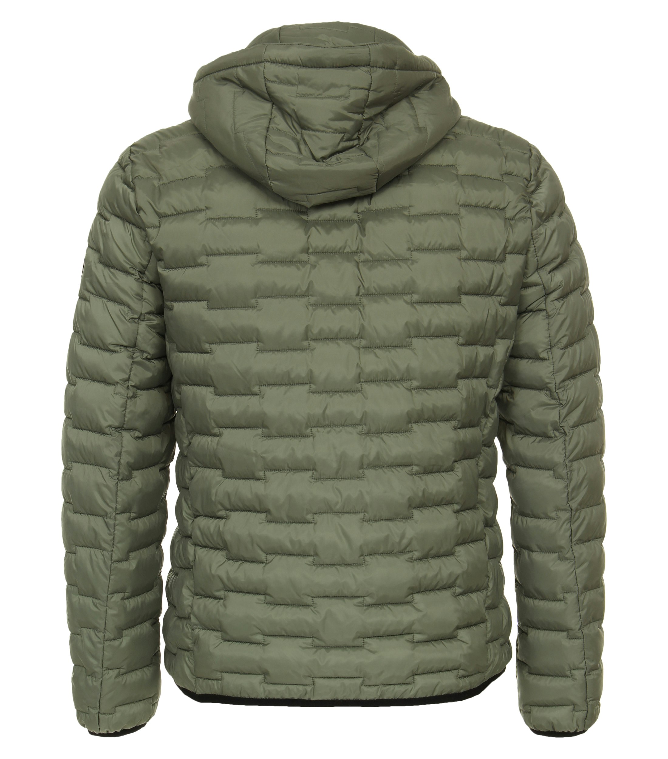 Ein Jacke im uni Muster in der Farbe Olive