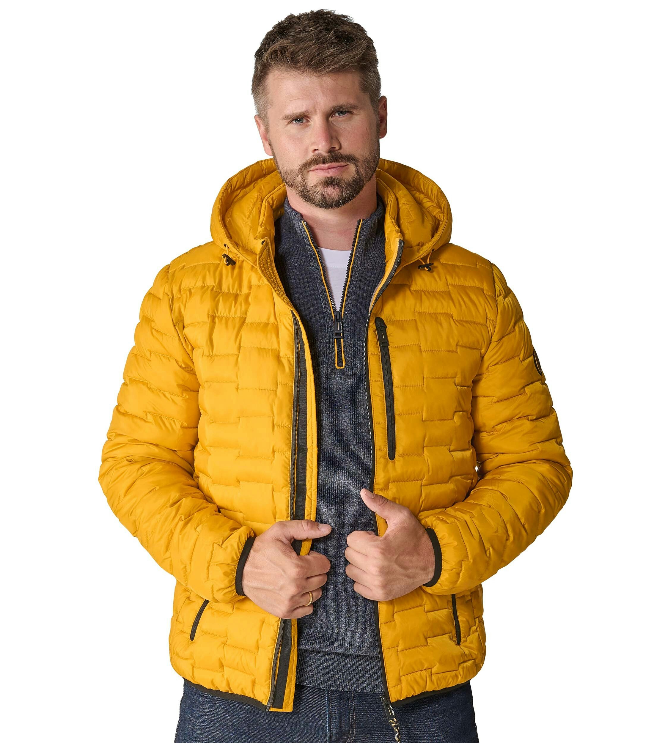 Ein Jacke im uni Muster in der Farbe Gelb