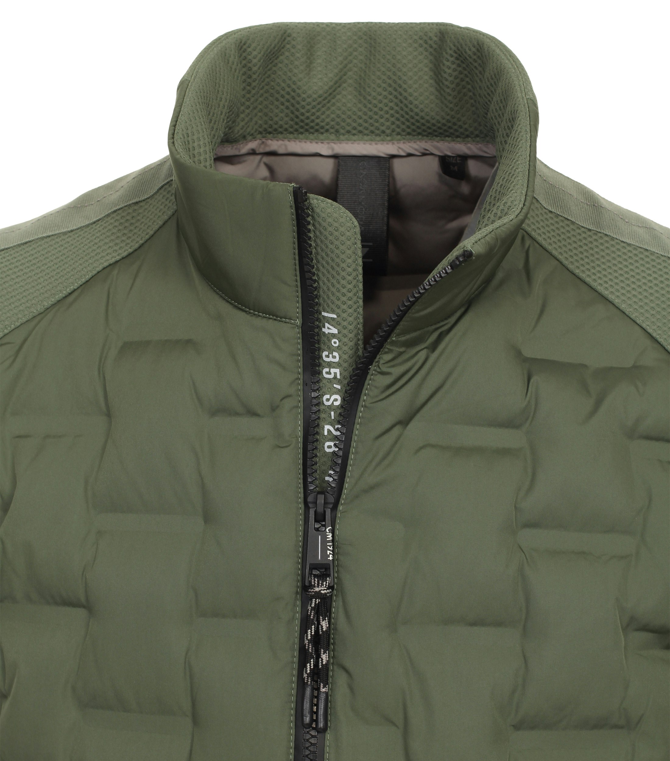 Ein Weste im uni Muster in der Farbe Olive