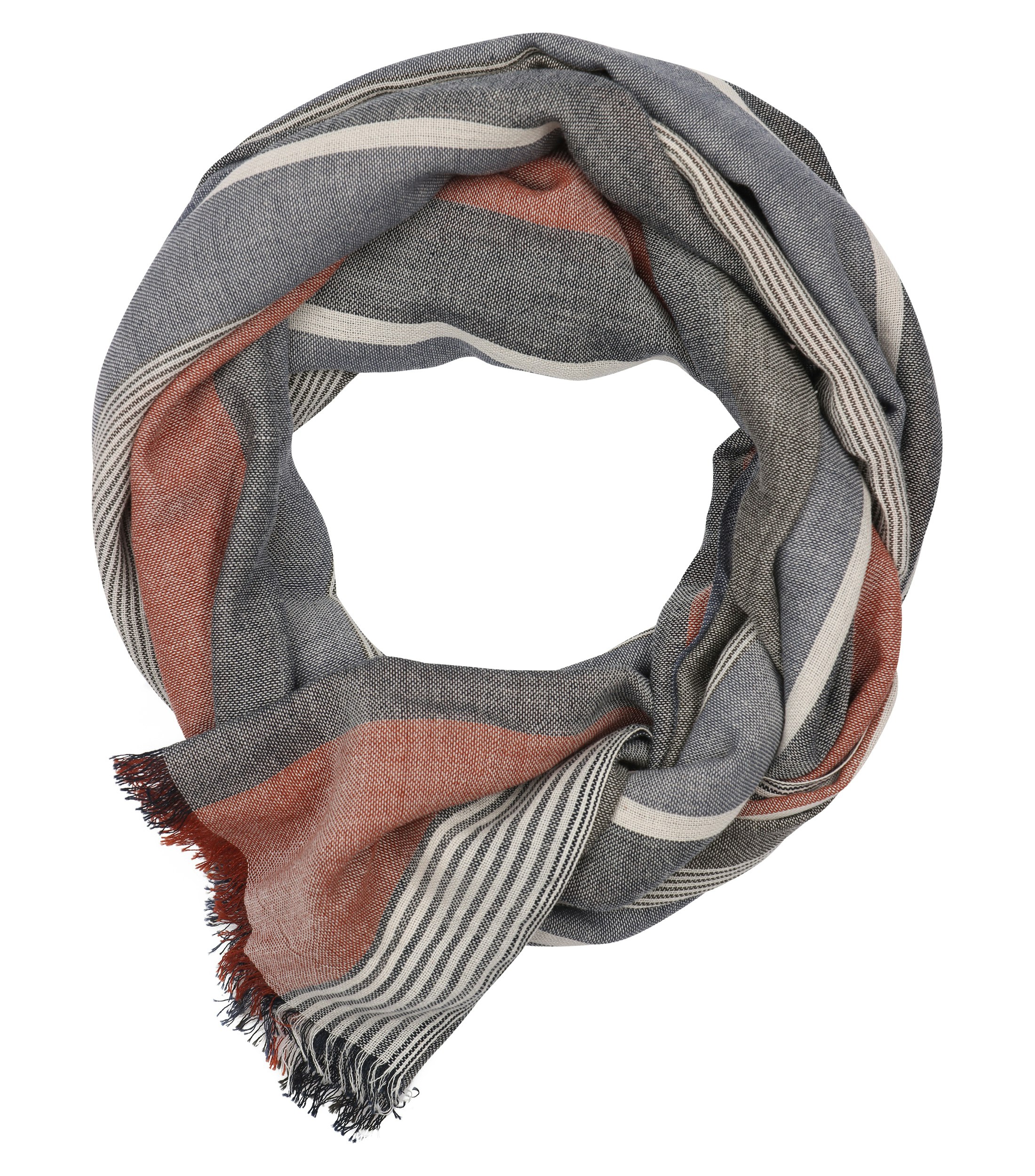 Ein Schal im uni Muster in der Farbe Hellrot