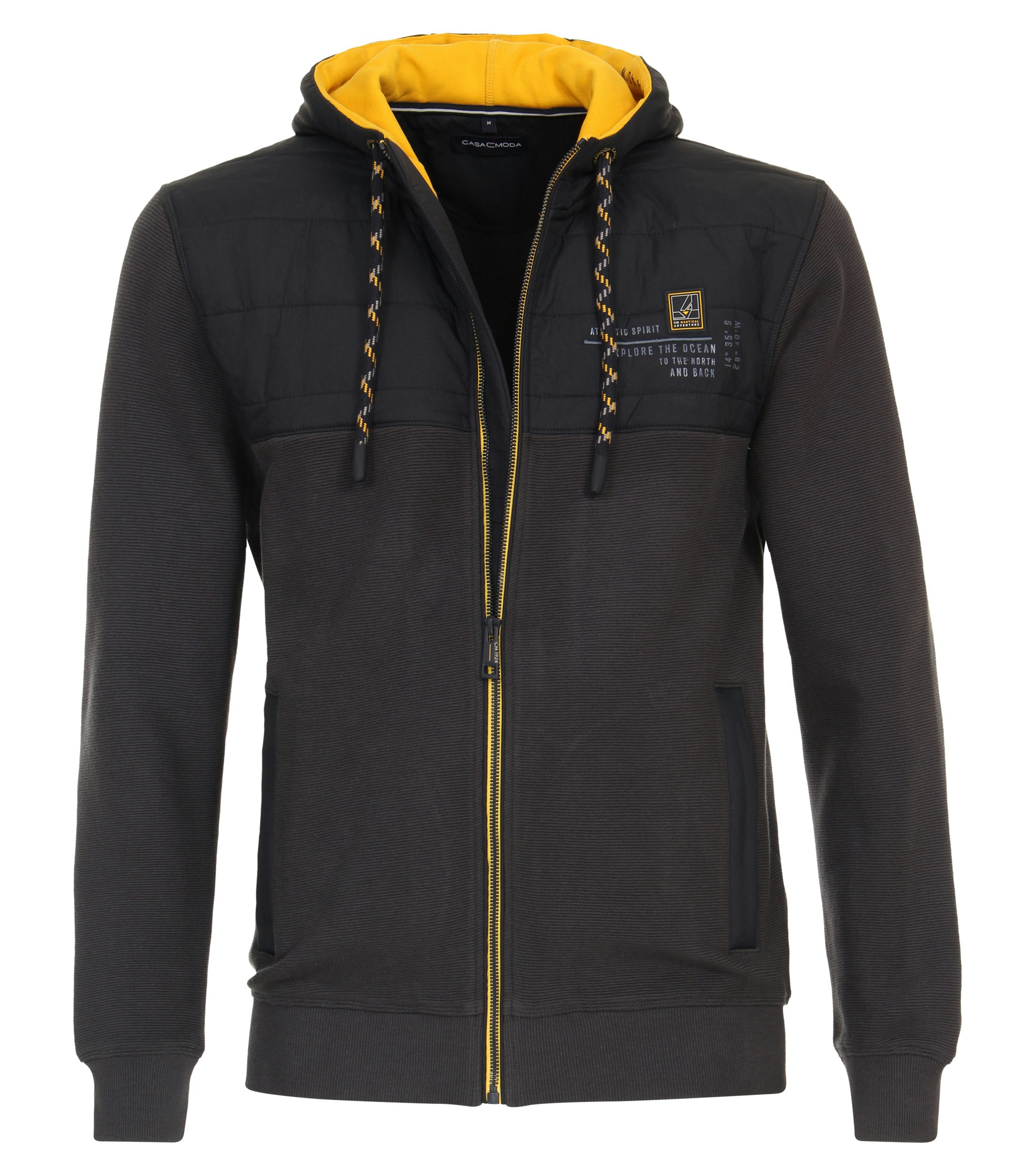 Ein Sweatjacke im uni Muster in der Farbe Dunkelblau
