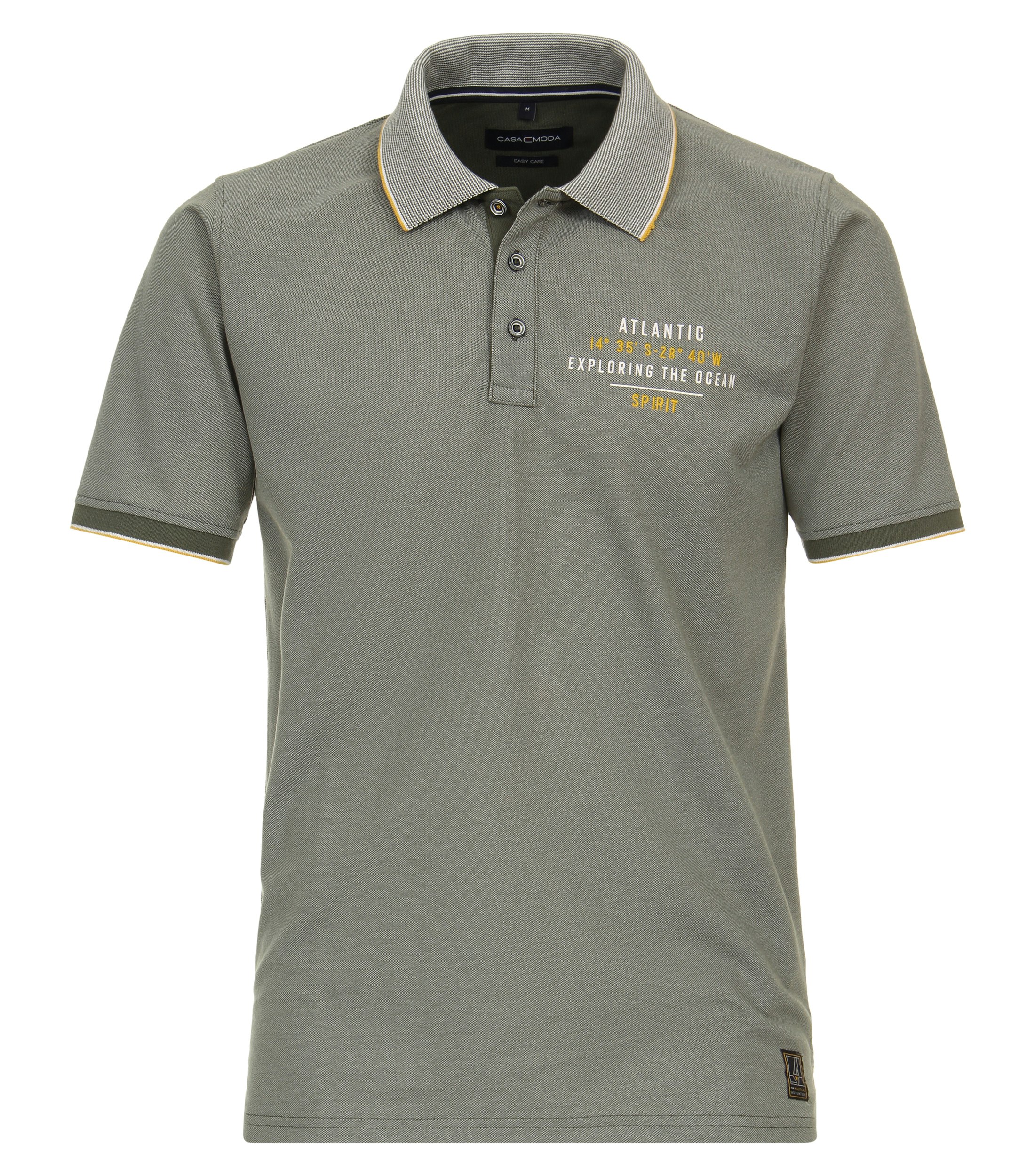 Ein Polo-Shirt im uni Muster in der Farbe Grün