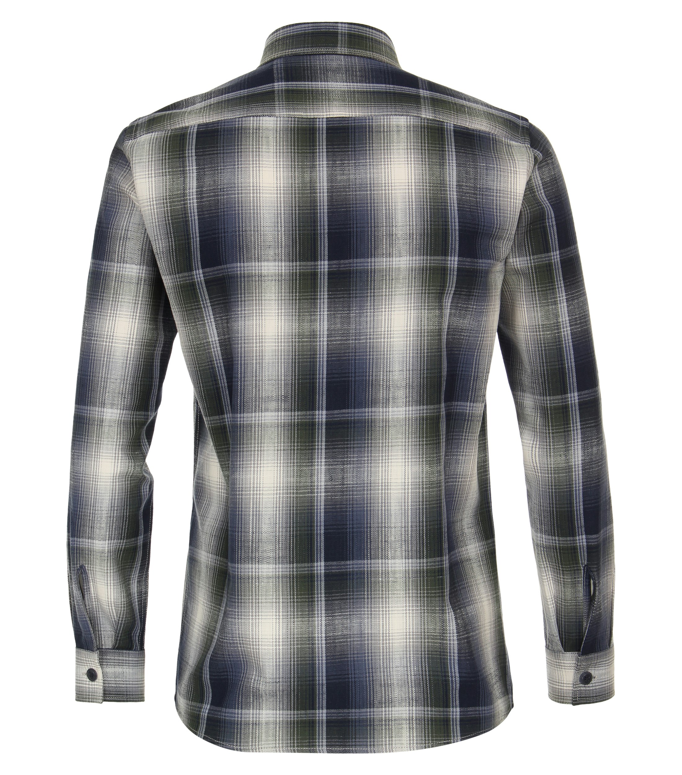 Ein Freizeithemd im uni Muster in der Farbe Grün