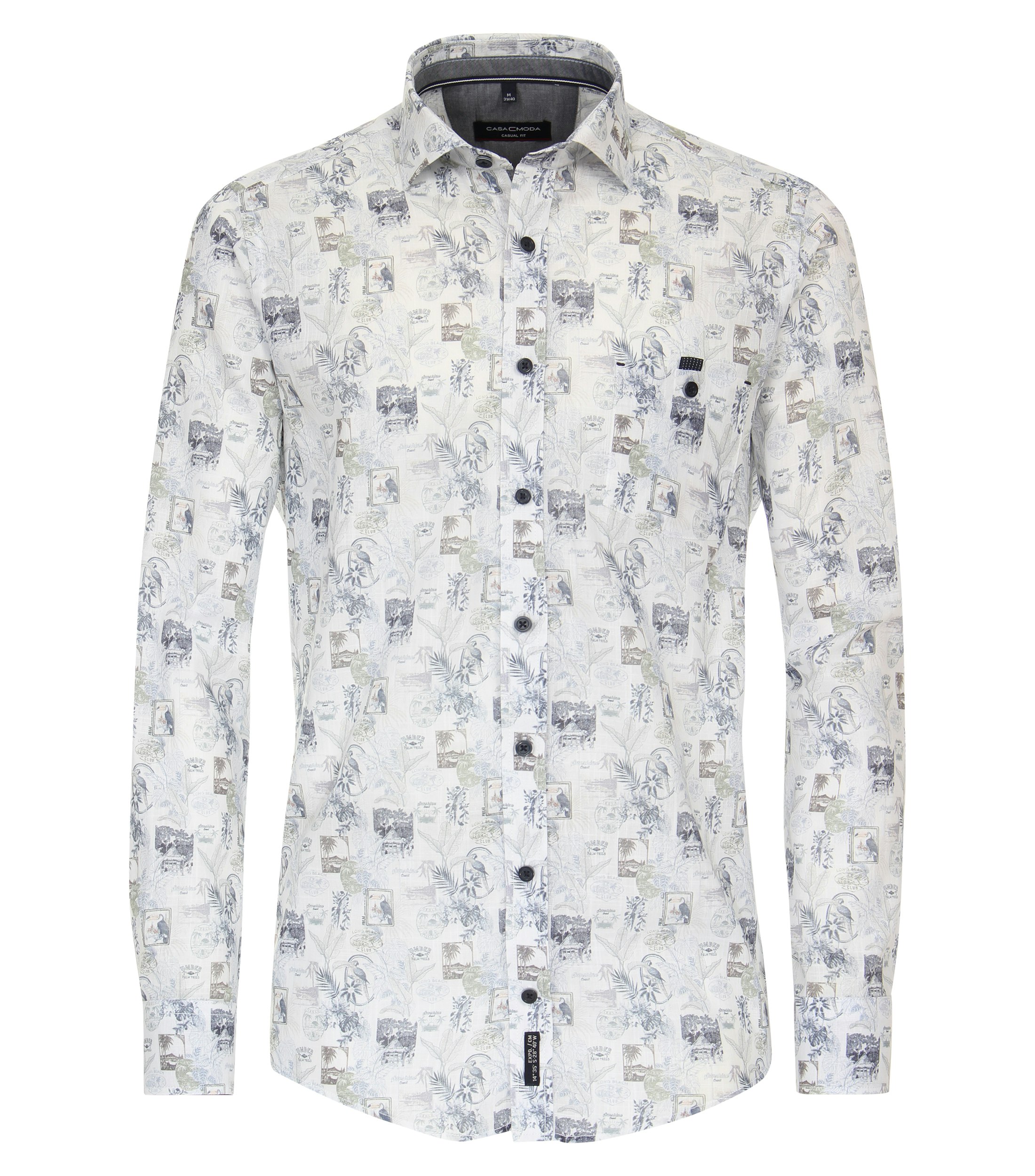 Ein Freizeithemd im Print Muster in der Farbe Mittelblau