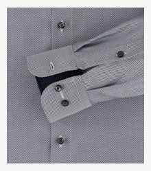 Businesshemd extra langer Arm 72cm in graues Mittelblau Comfort Fit - CASAMODA