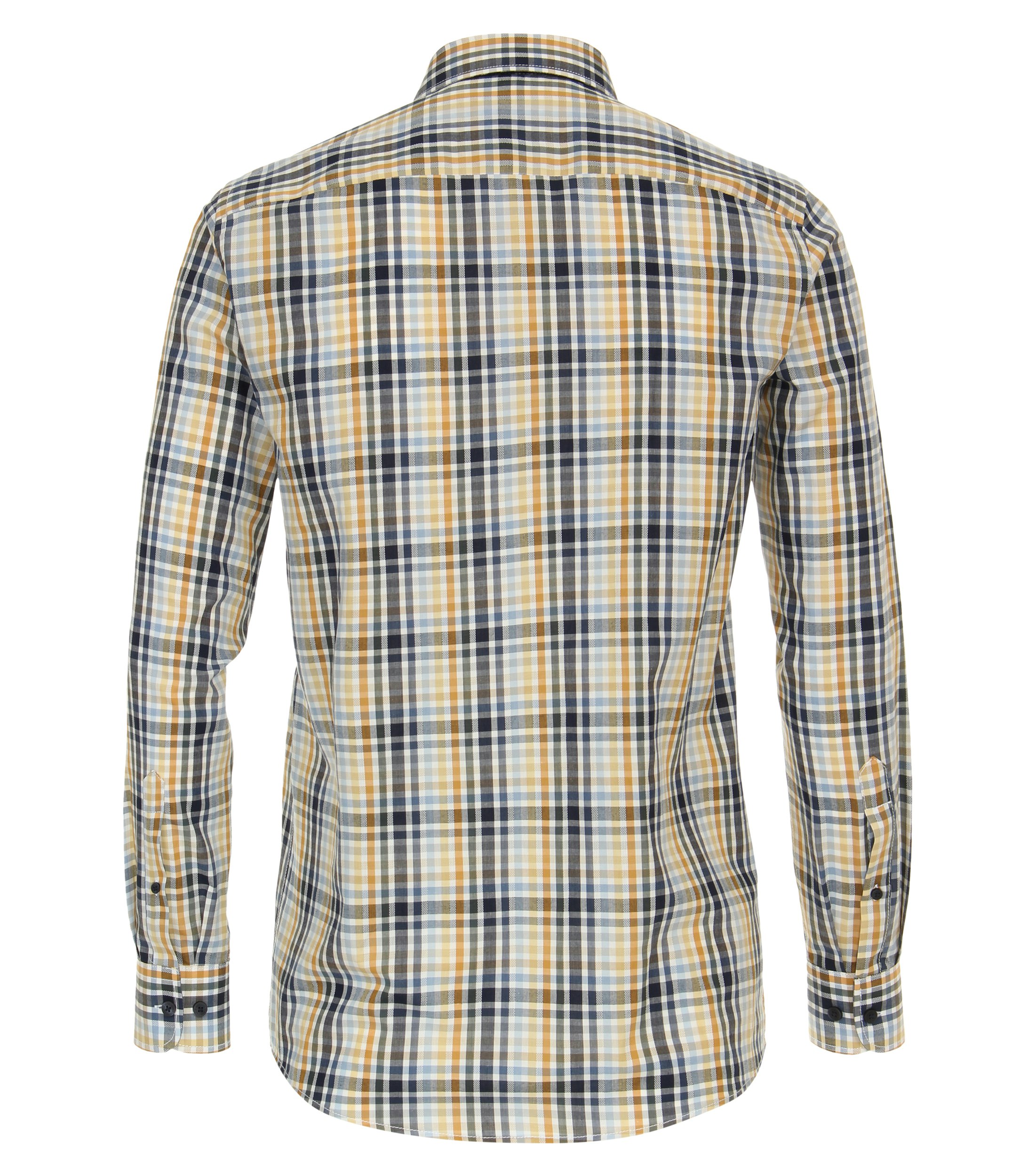 Ein Freizeithemd im uni Muster in der Farbe Gelb