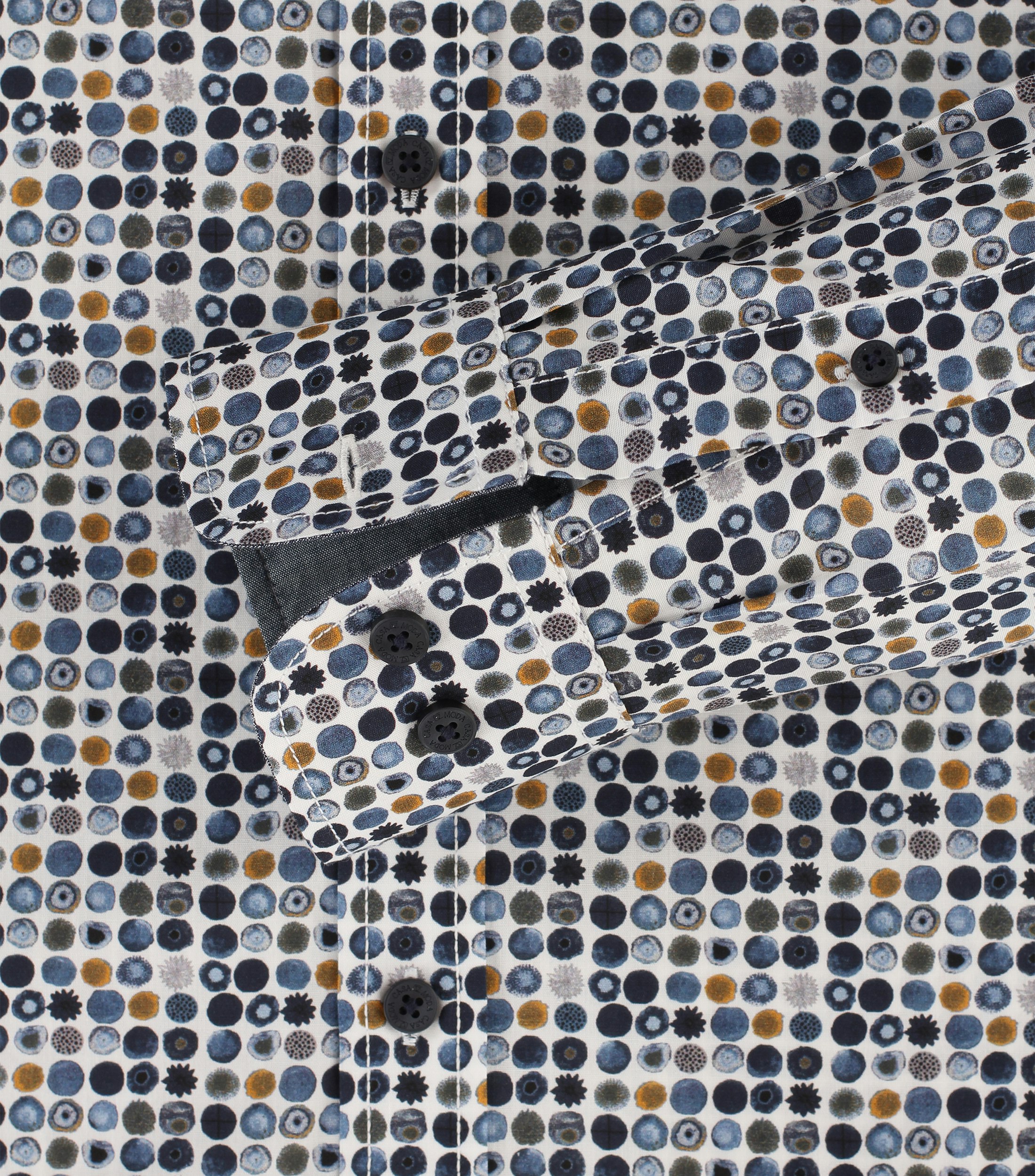 Freizeithemd im Print-Muster in der Farbe Mittelblau
