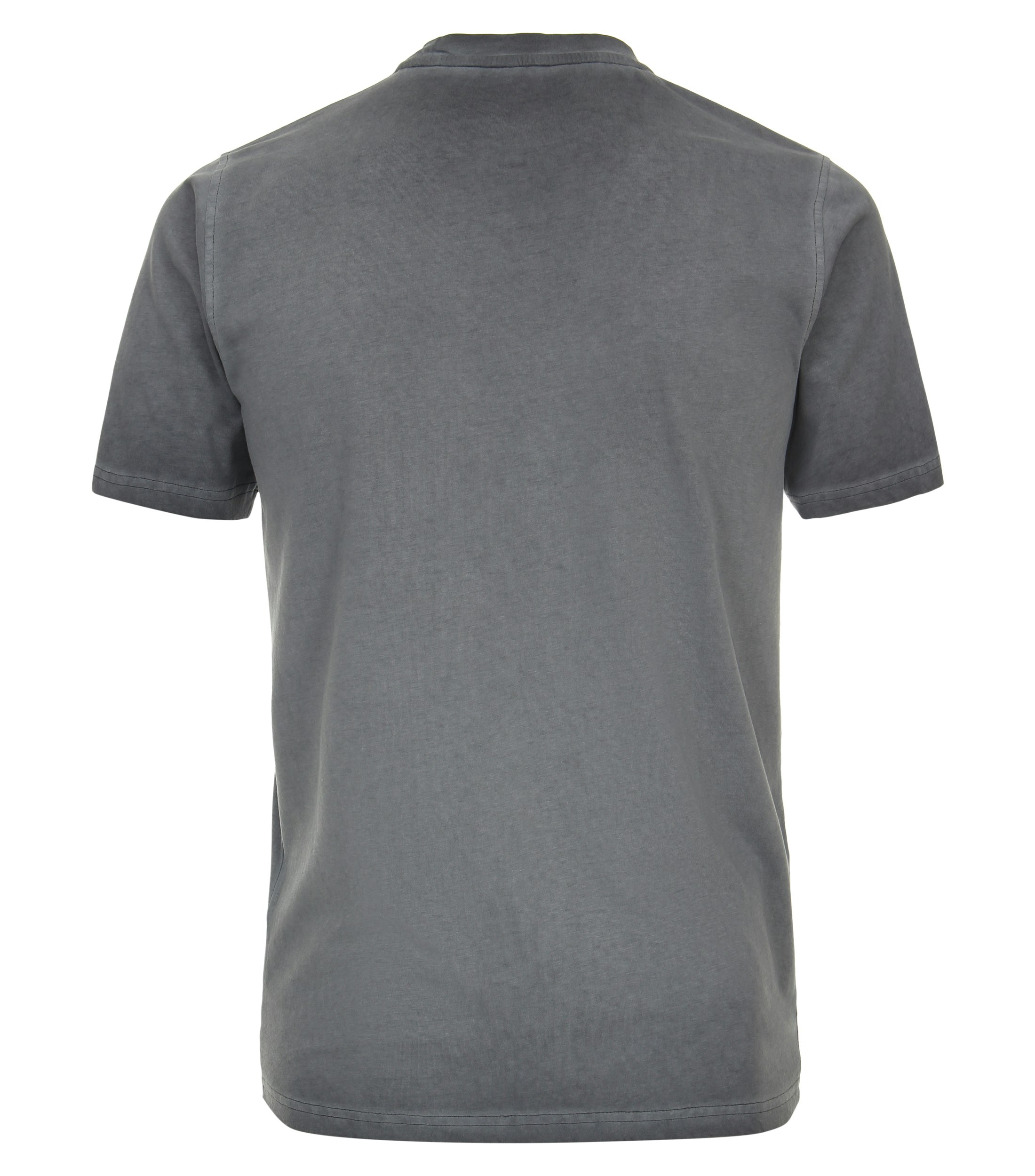 Ein T-Shirt im Print Muster in der Farbe graues Mittelblau