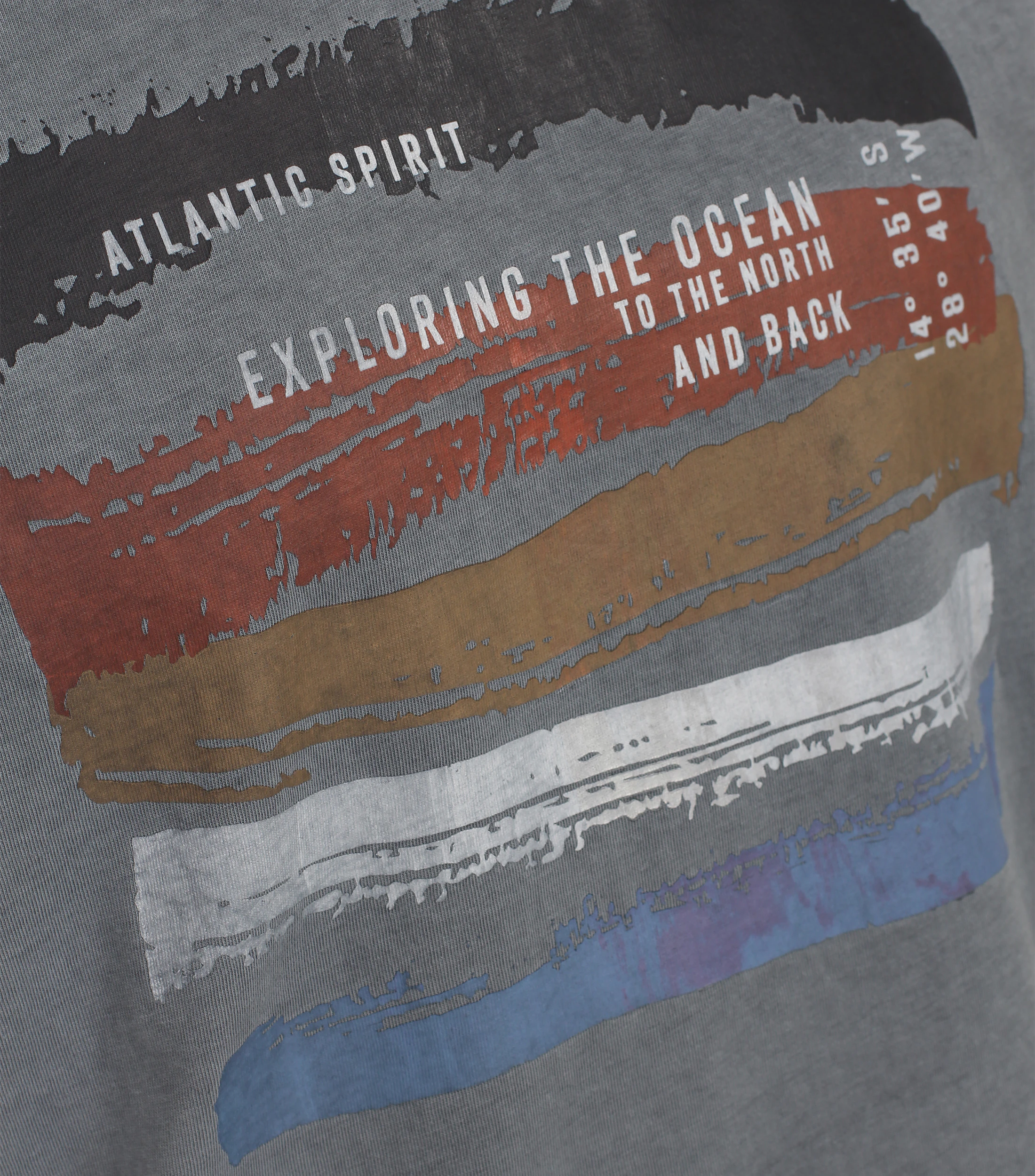 T-Shirt im unifarbenen Design in der Farbe graues Mittelblau