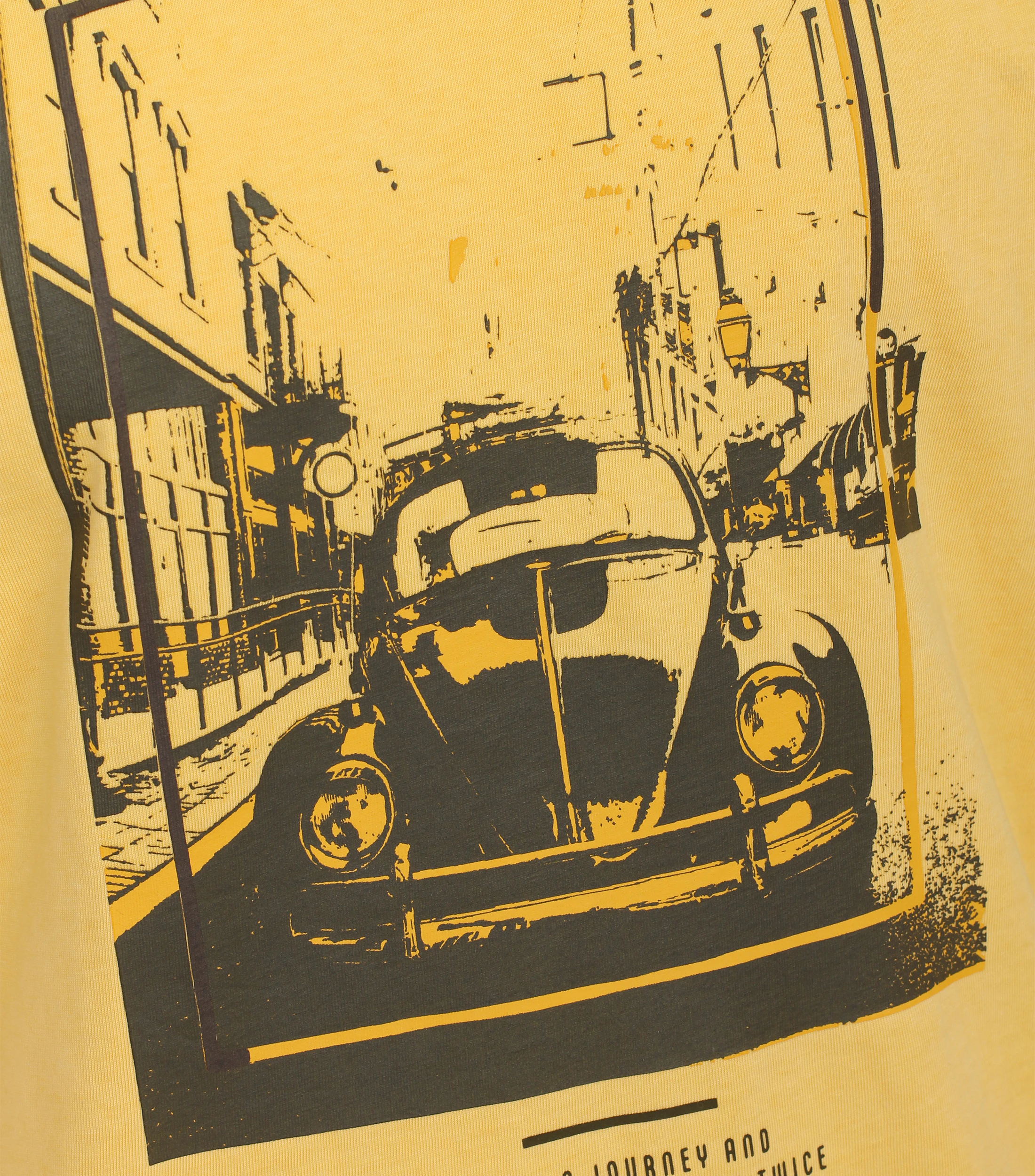 T-Shirt im unifarbenen Design in der Farbe Gelb