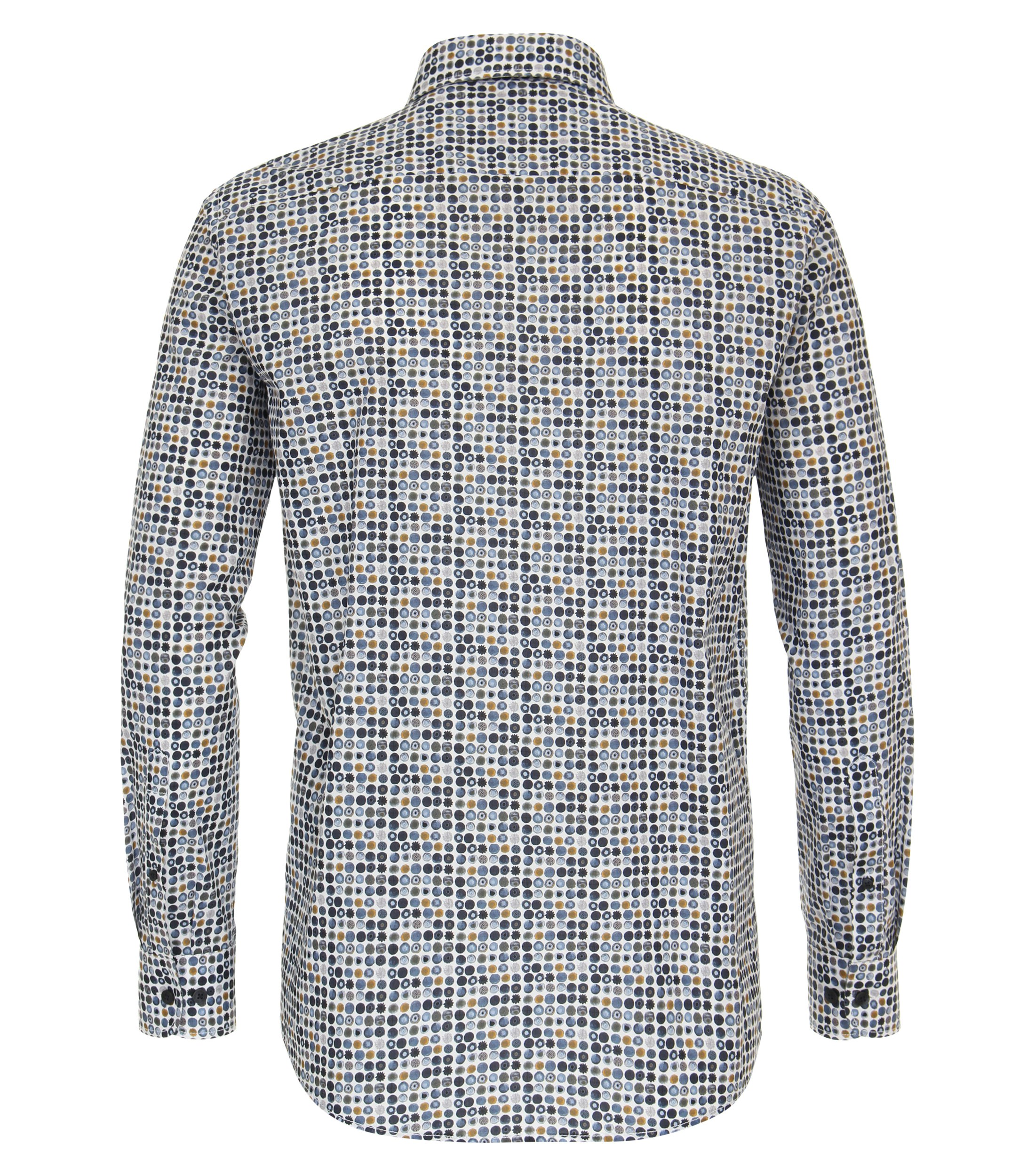Ein Freizeithemd im Print Muster in der Farbe Mittelblau
