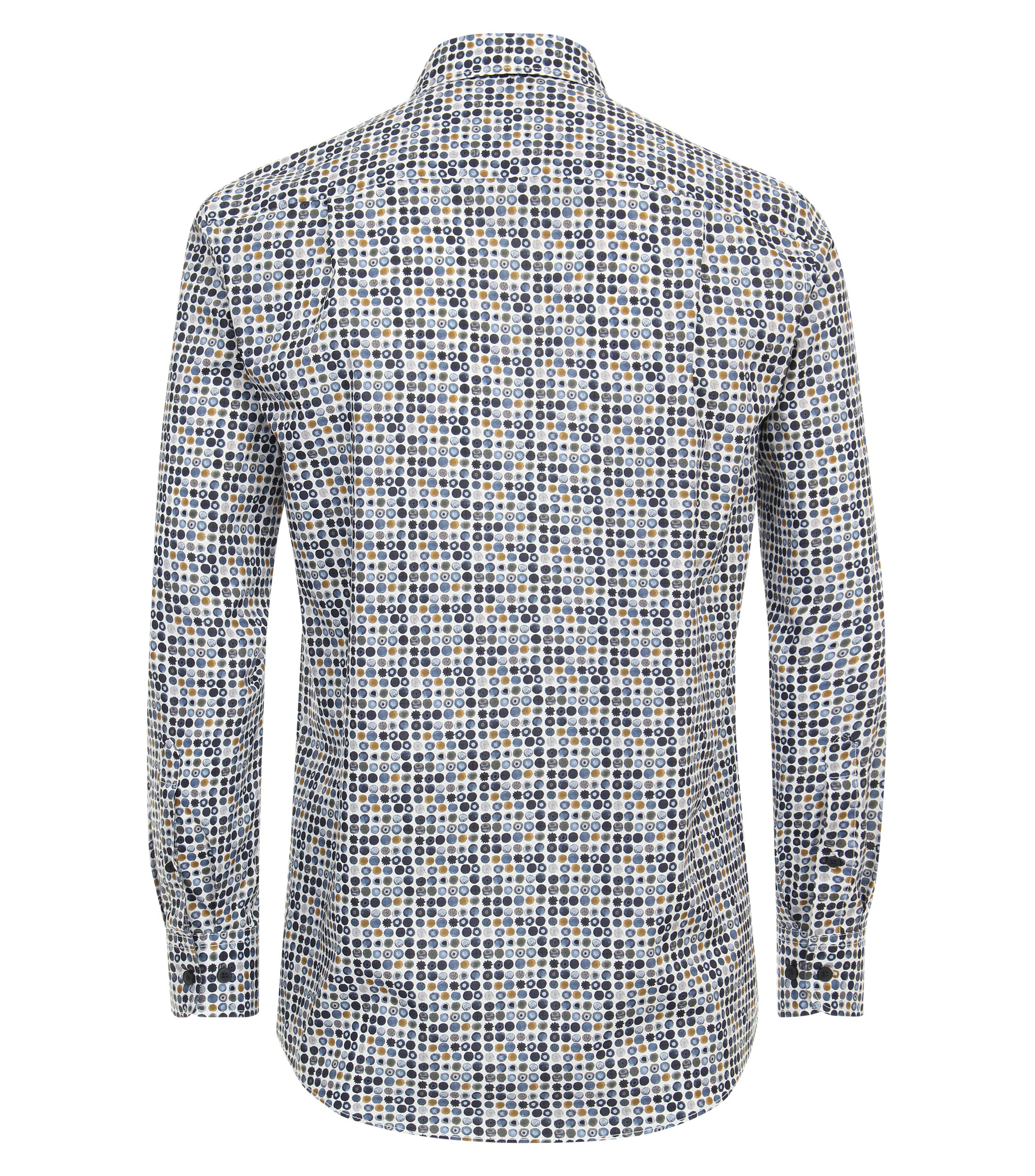 Ein Freizeithemd im Print Muster in der Farbe Mittelblau