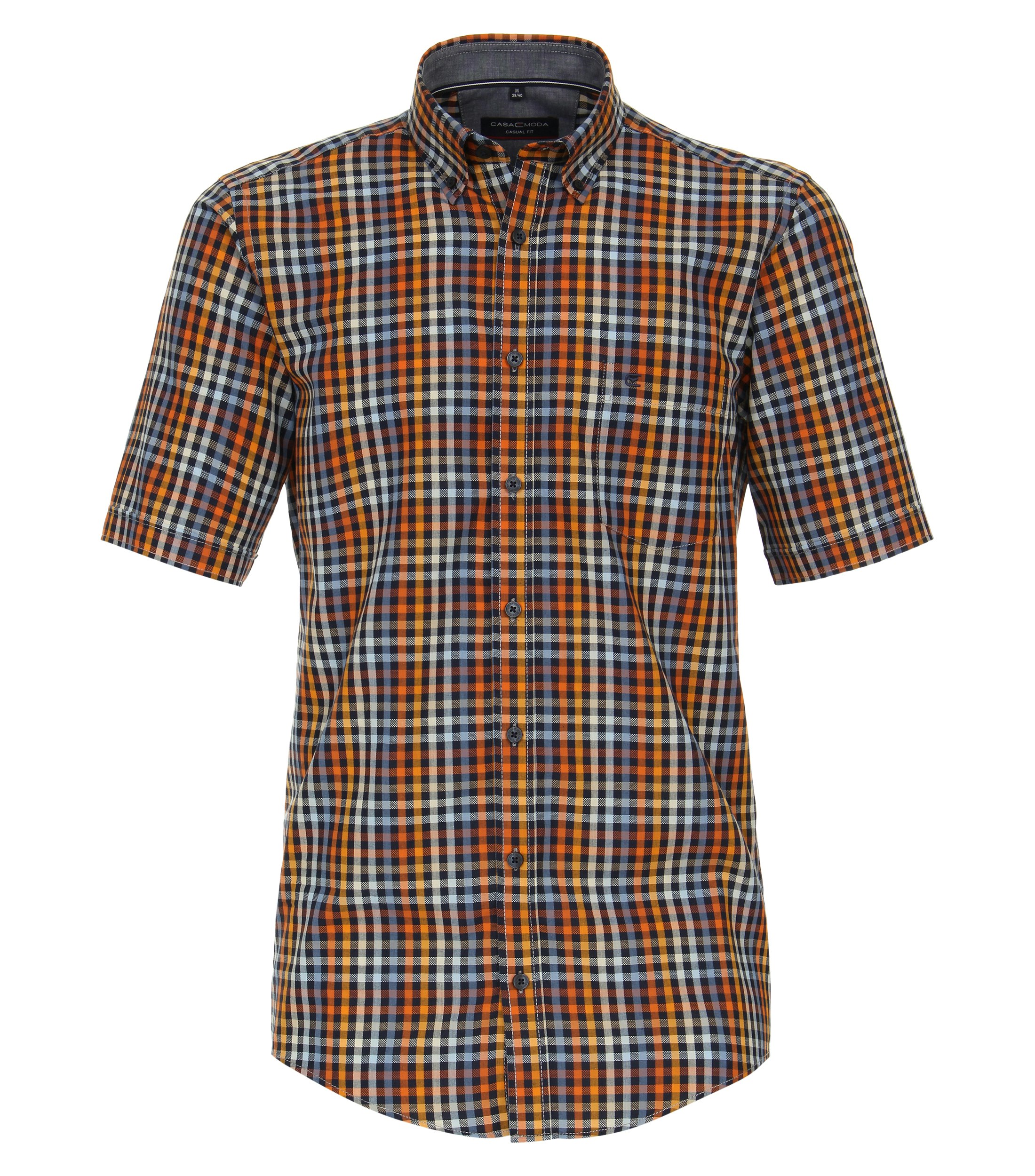 Ein Freizeithemd im kariert Muster in der Farbe Orange