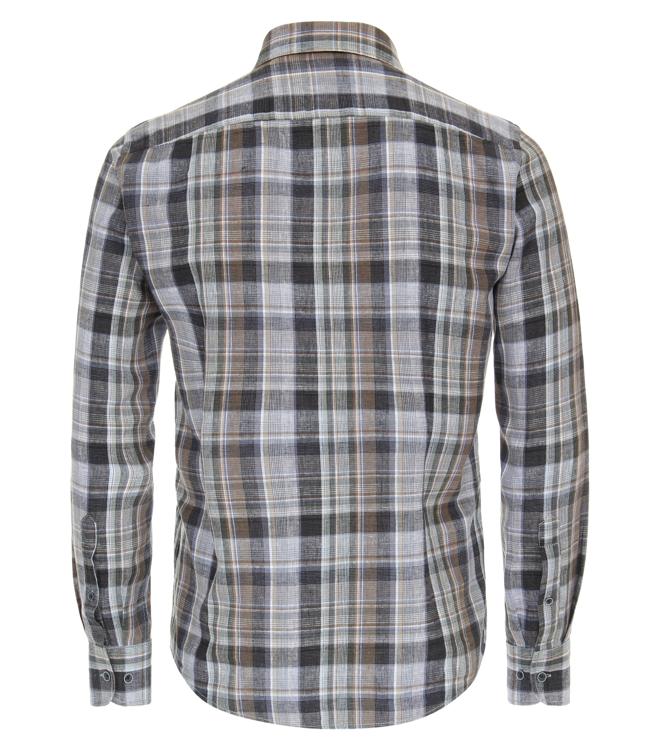 Ein Freizeithemd im kariert Muster in der Farbe Grau