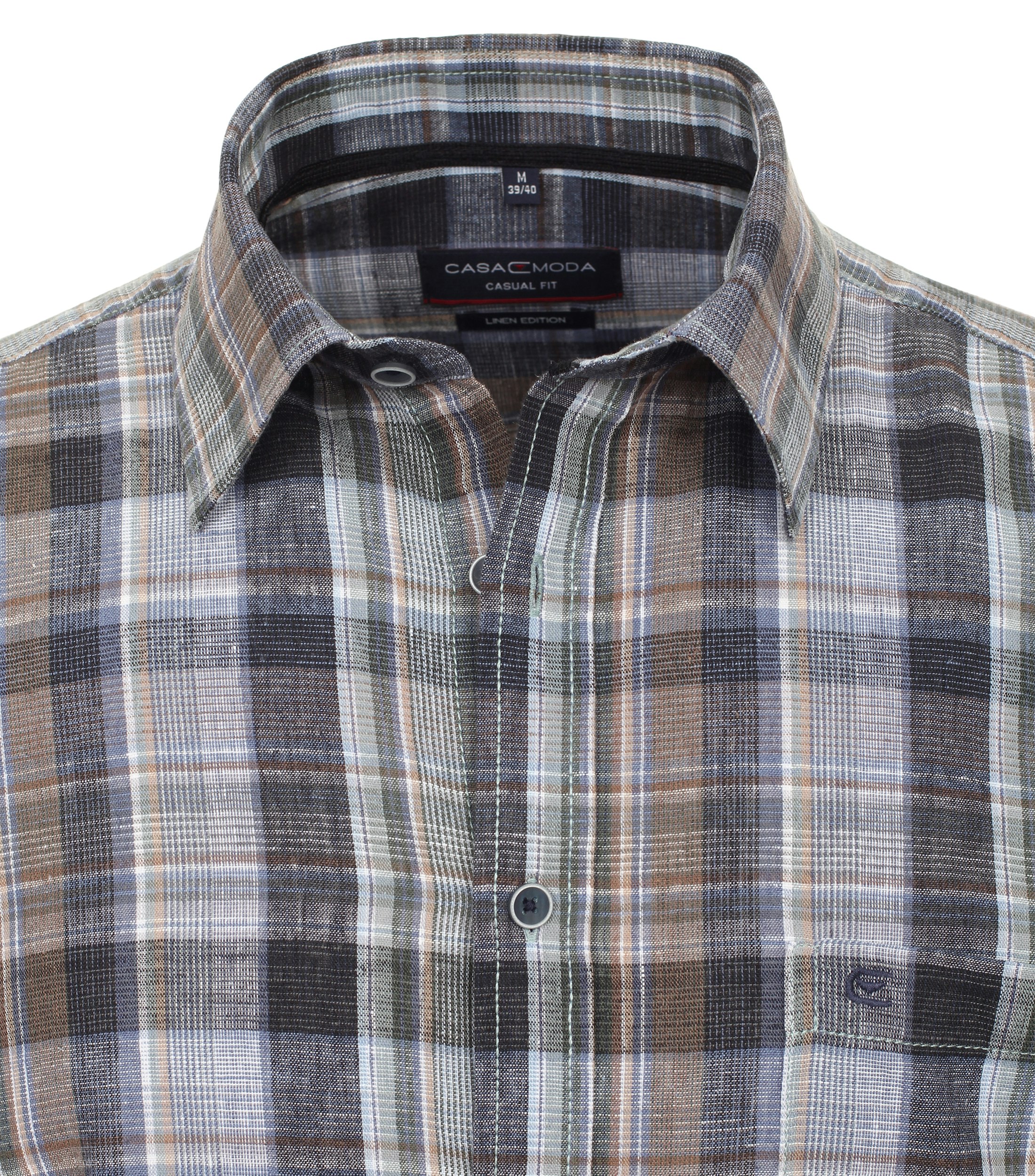 Ein Freizeithemd im kariert Muster in der Farbe Grau