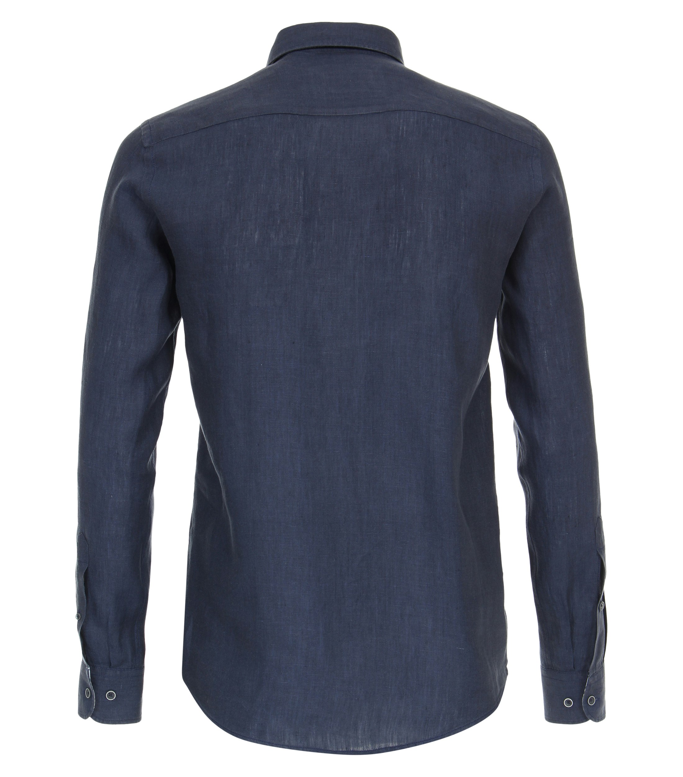 Ein Freizeithemd im uni Muster in der Farbe graues Mittelblau
