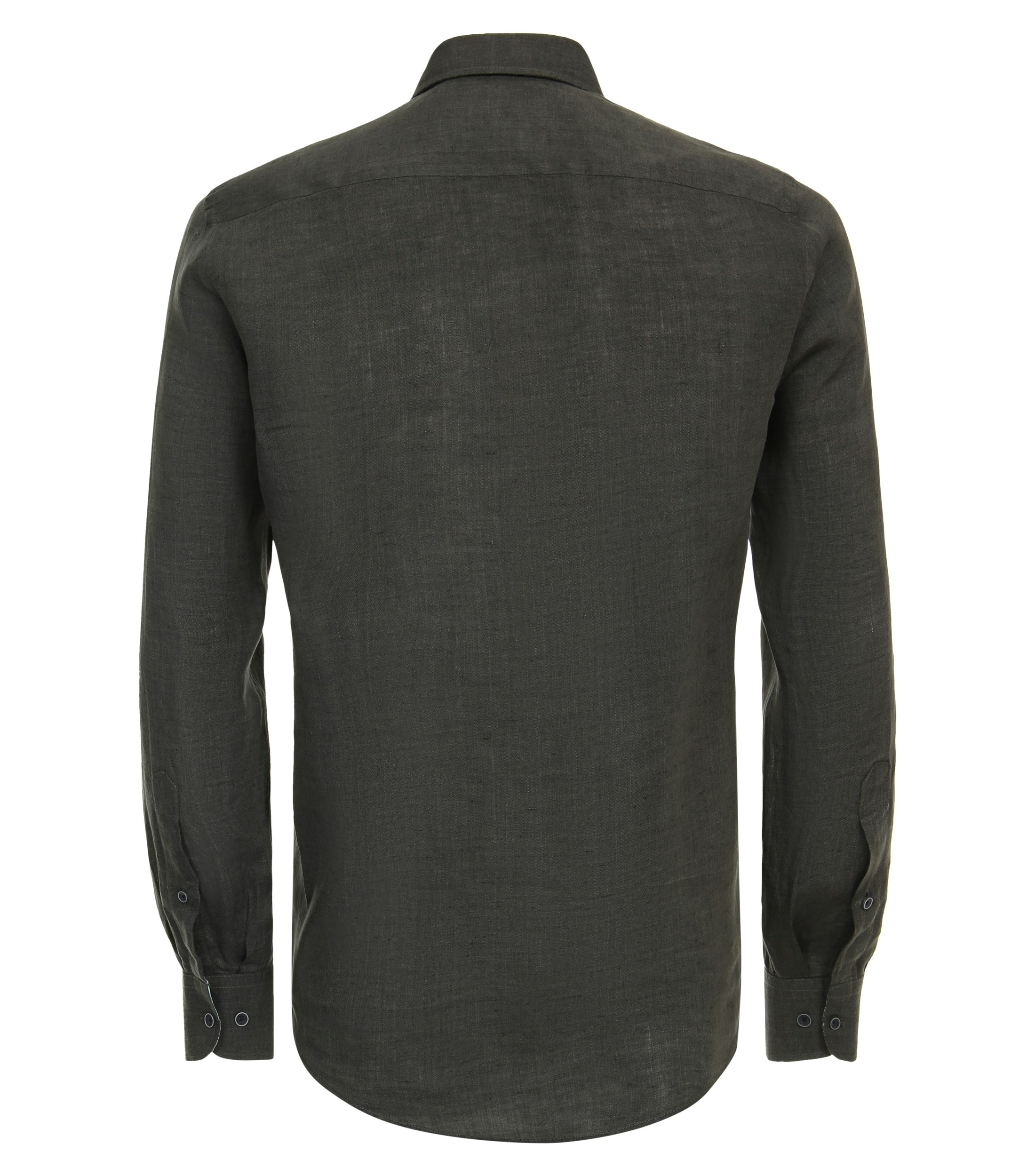 Ein Freizeithemd im uni Muster in der Farbe Dunkelgrün