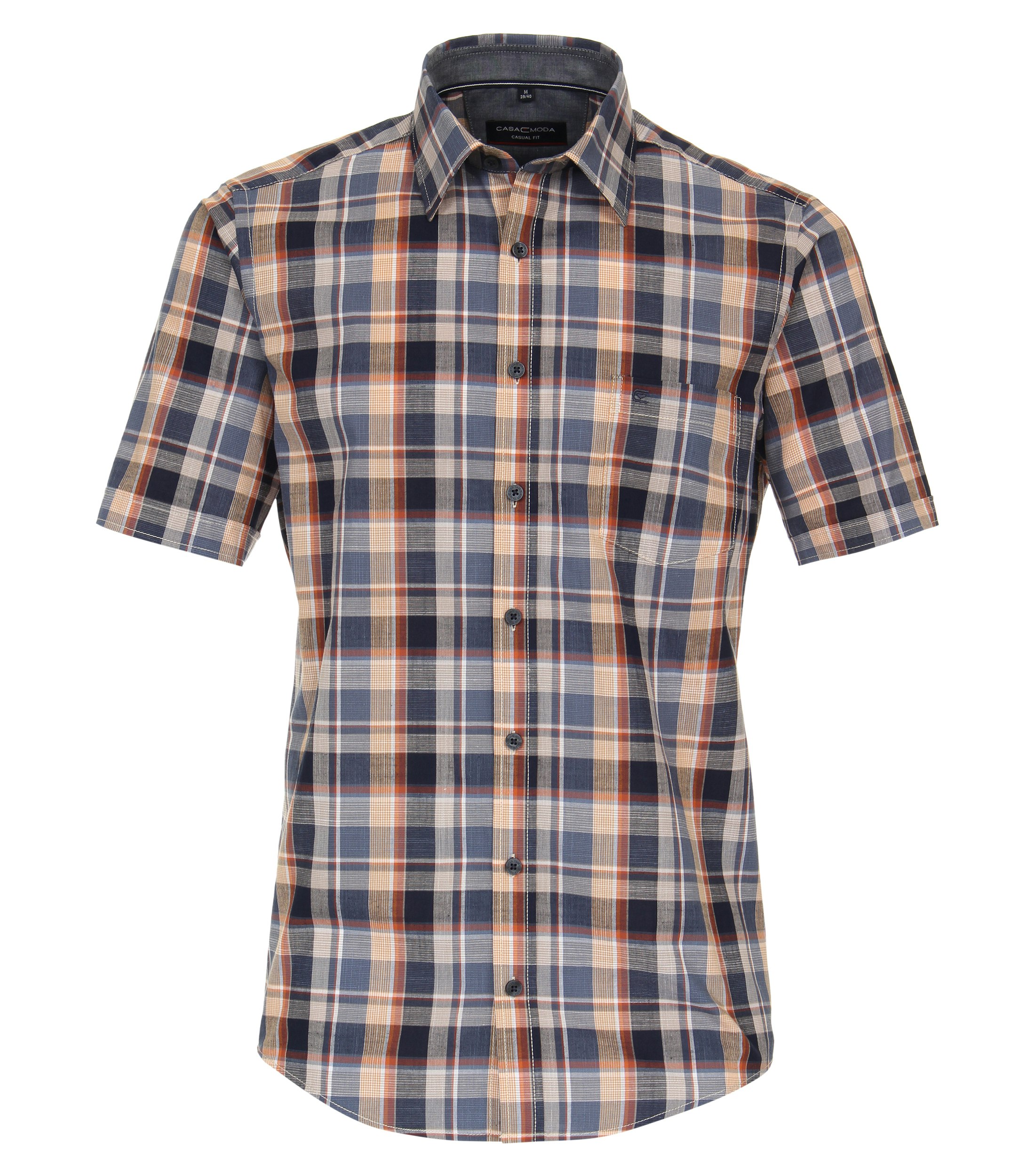 Ein Freizeithemd im kariert Muster in der Farbe Dunkelblau