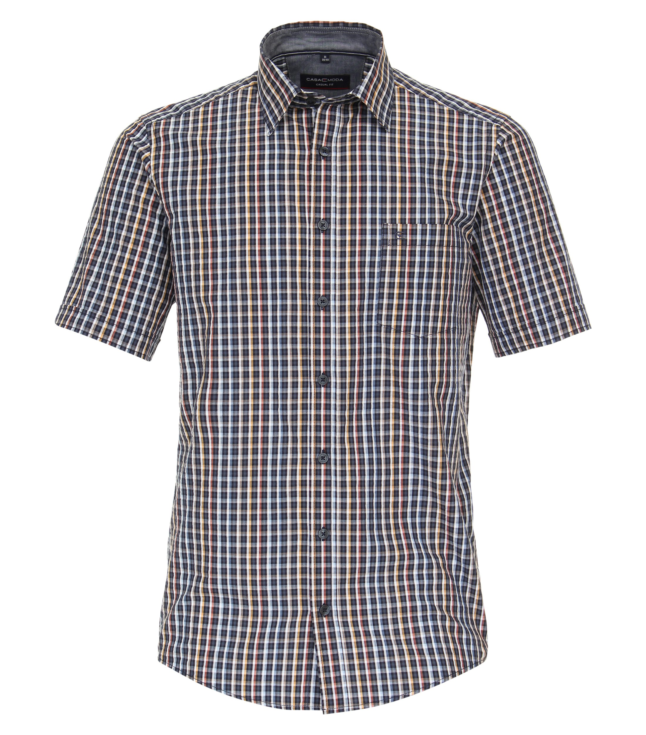 Ein Freizeithemd im kariert Muster in der Farbe Dunkelblau