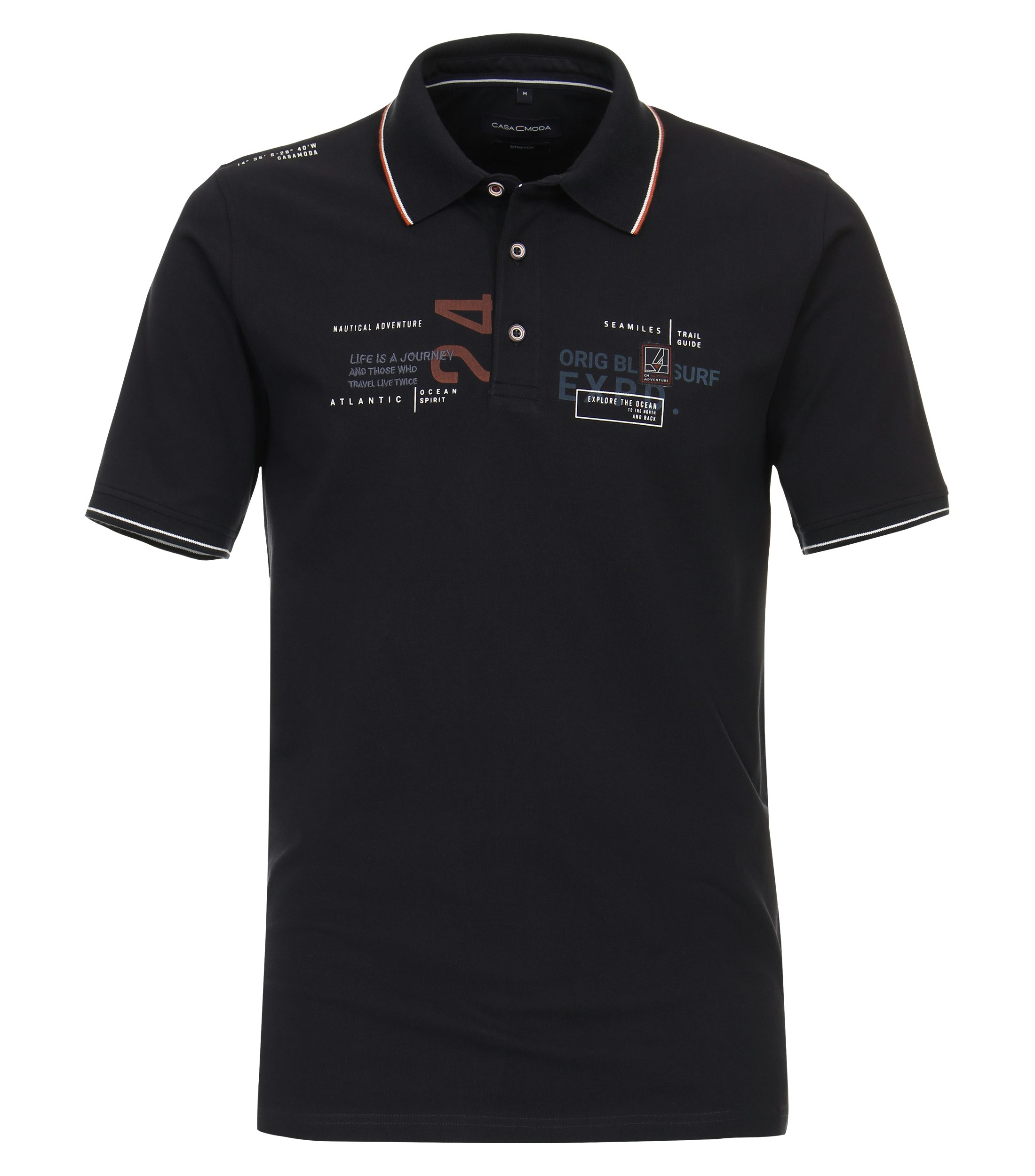 Ein Polo-Shirt im uni Muster in der Farbe Dunkelblau
