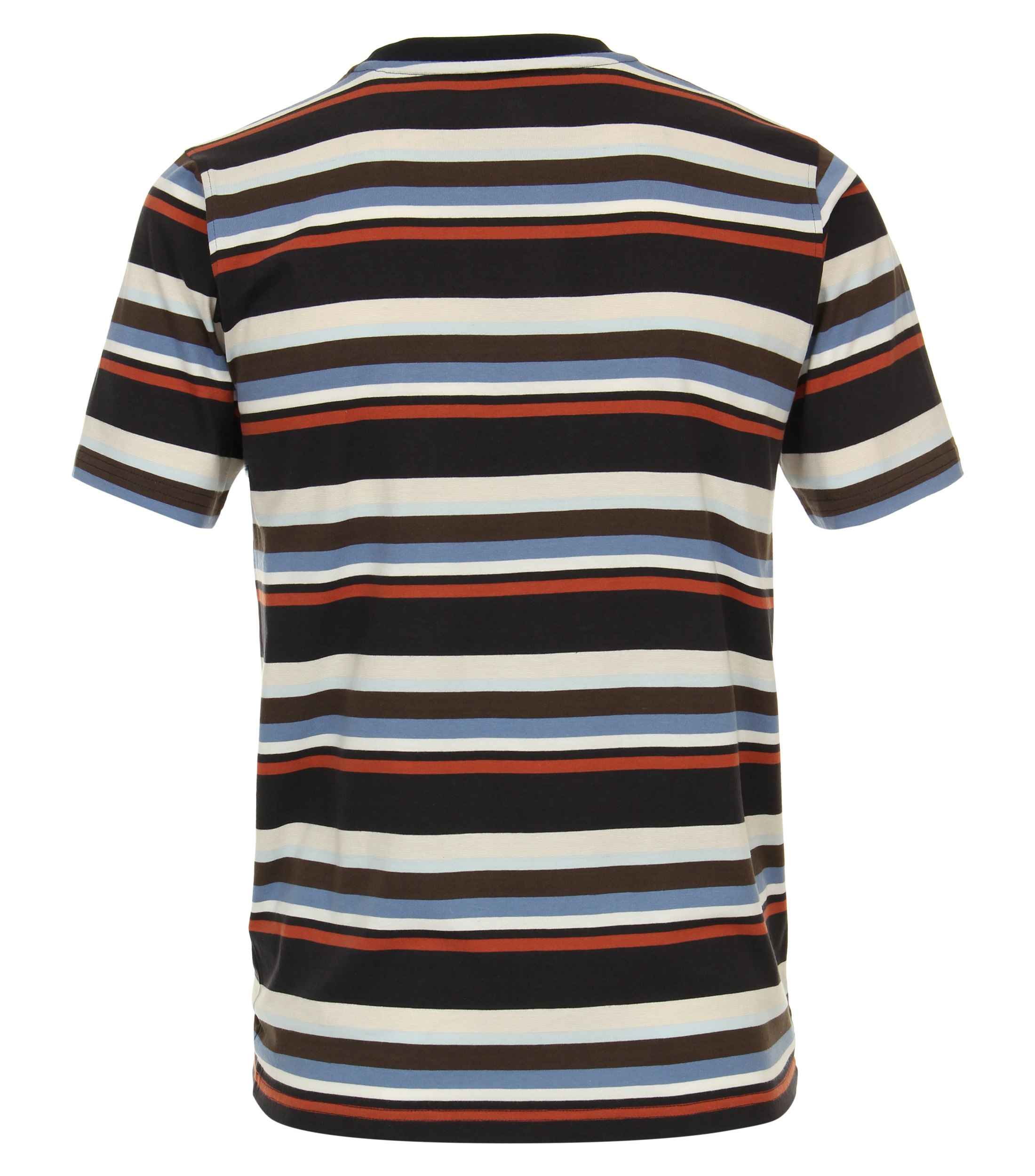 Ein T-Shirt im gestreift Muster in der Farbe Dunkelblau