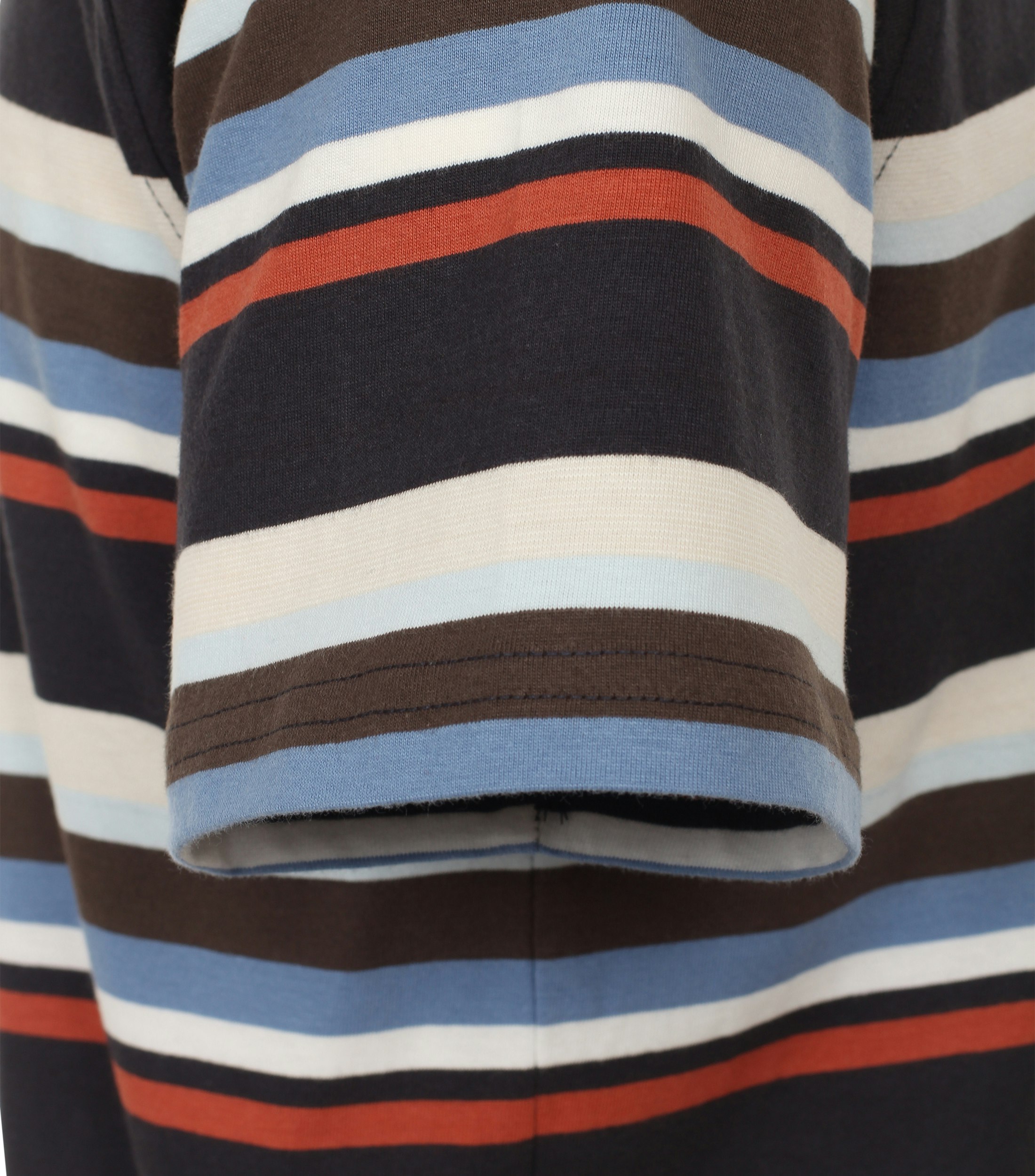 Ein T-Shirt im gestreift Muster in der Farbe Dunkelblau