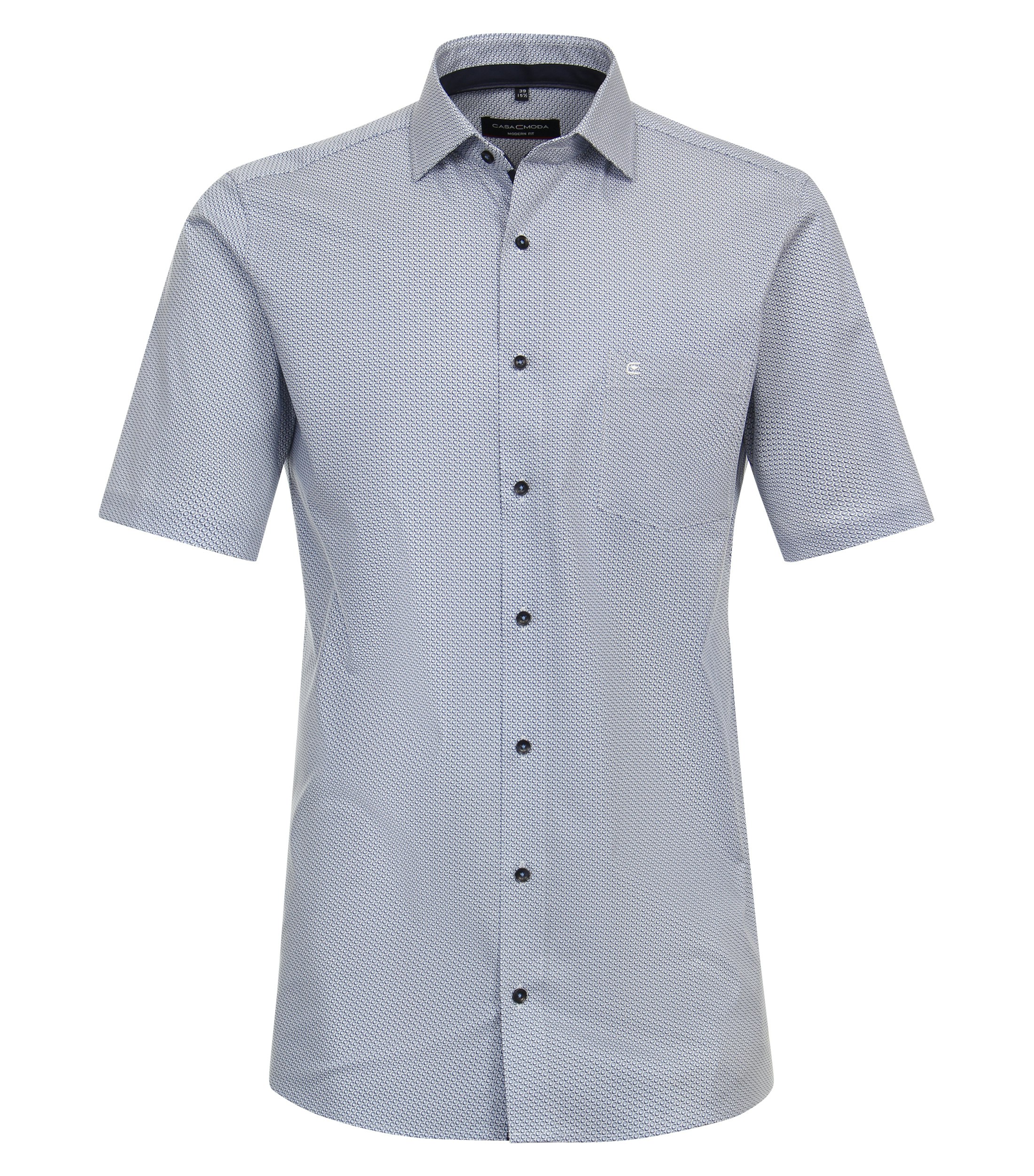 Ein Businesshemd im Print Muster in der Farbe Mittelblau