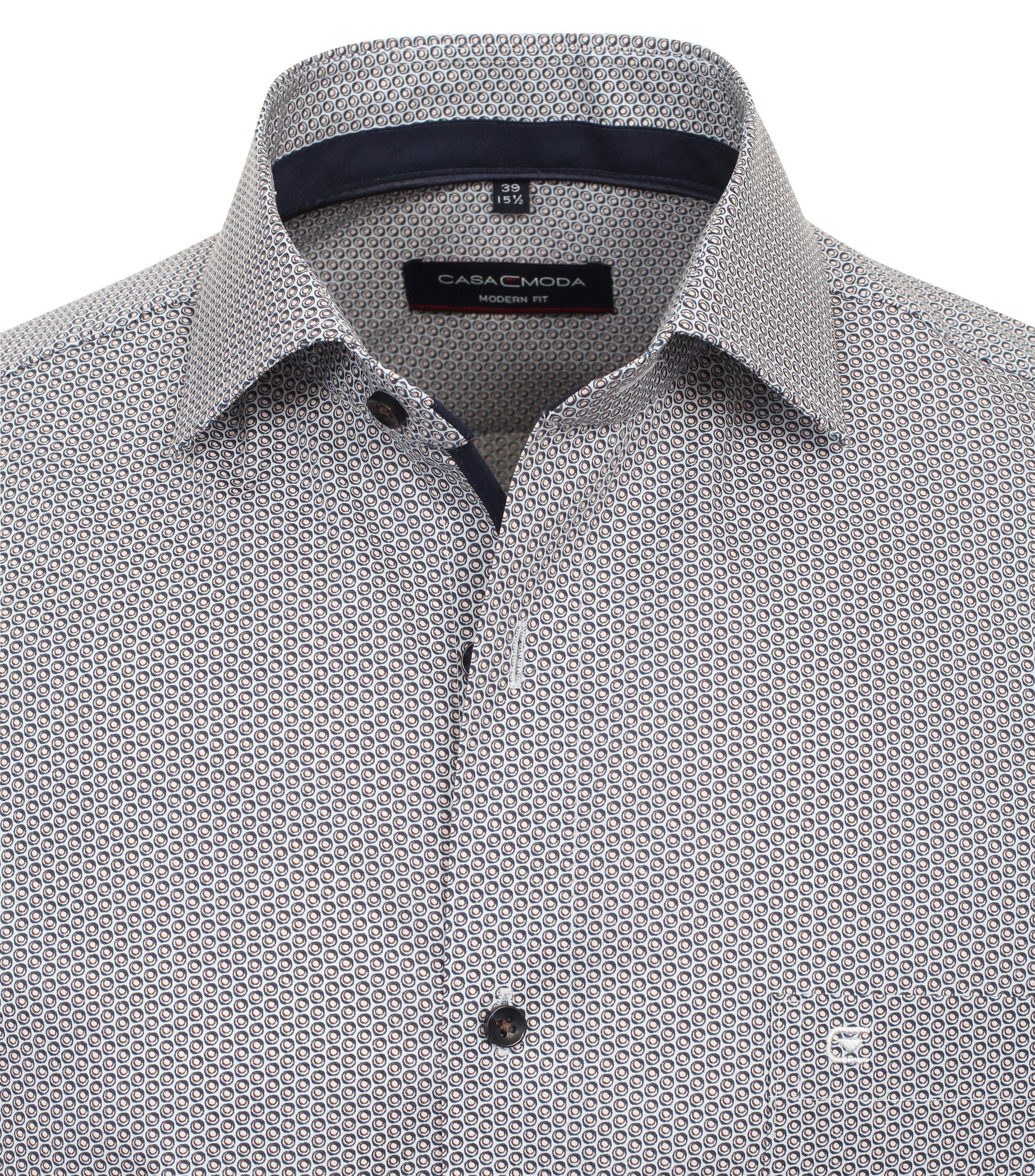 Ein Businesshemd im Print Muster in der Farbe Hellbraun