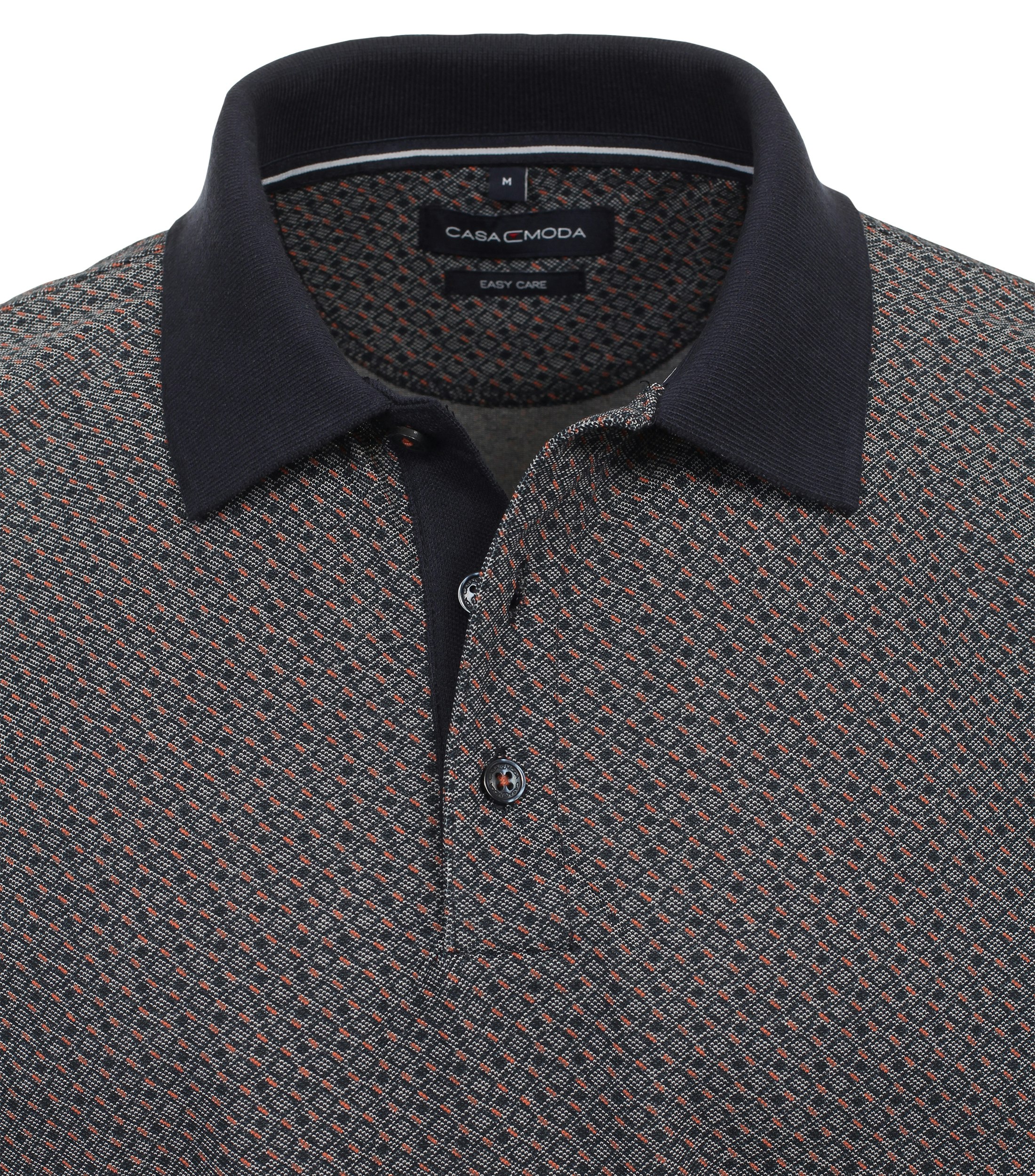 Ein Polo-Shirt im Print Muster in der Farbe Dunkelblau