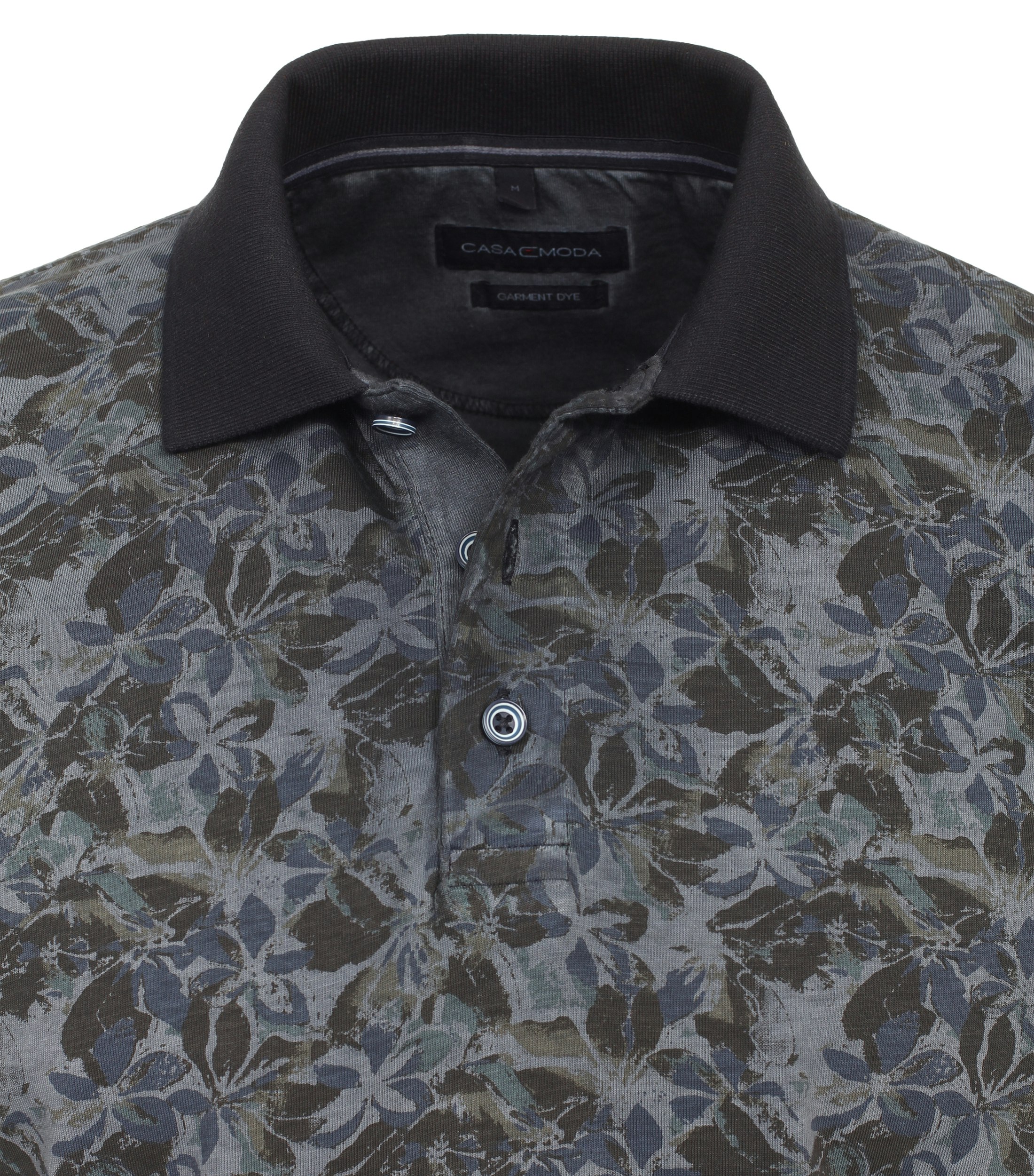 Ein Polo-Shirt im Print Muster in der Farbe Mittelblau