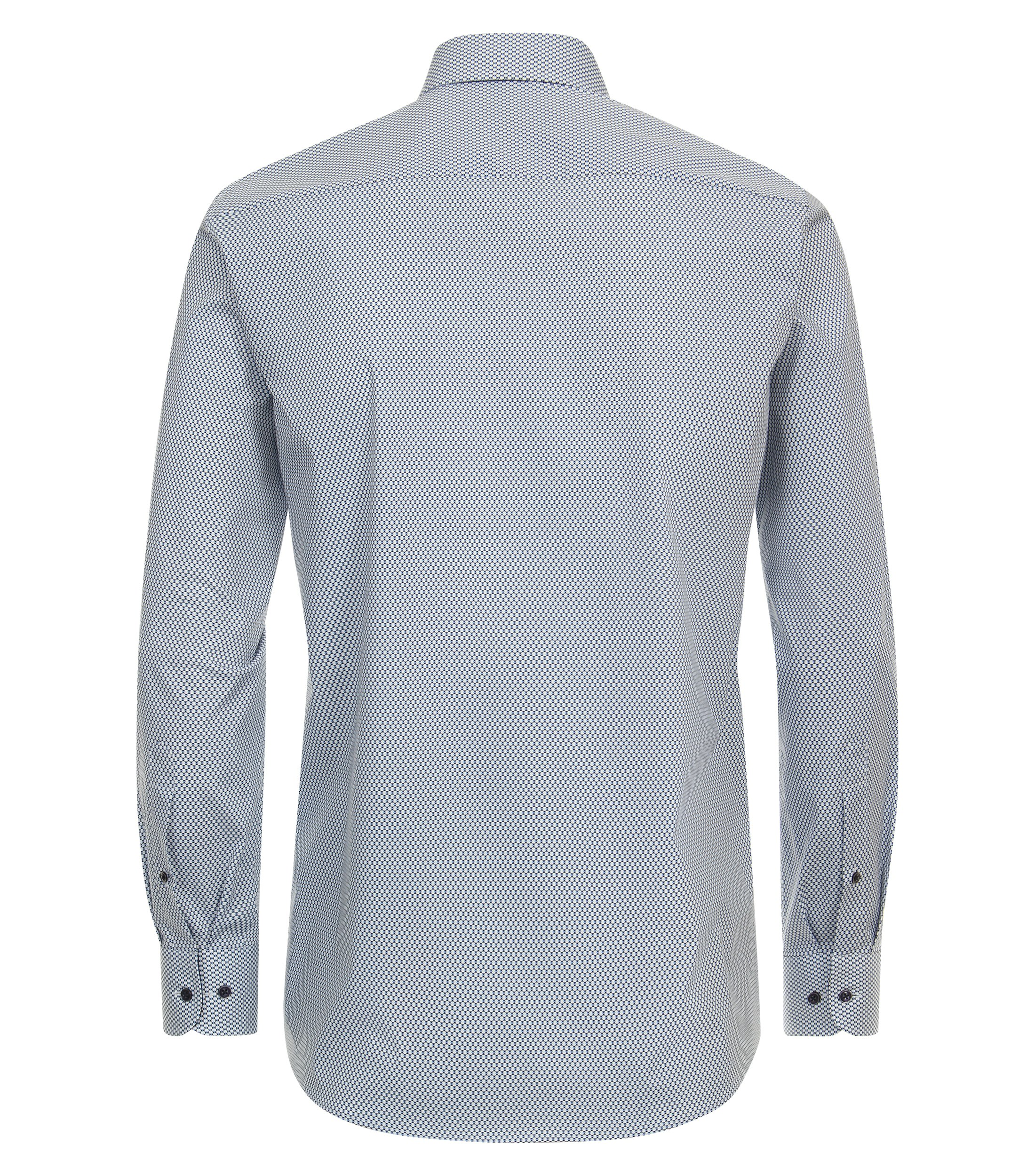 Ein Businesshemd im Print Muster in der Farbe Mittelblau