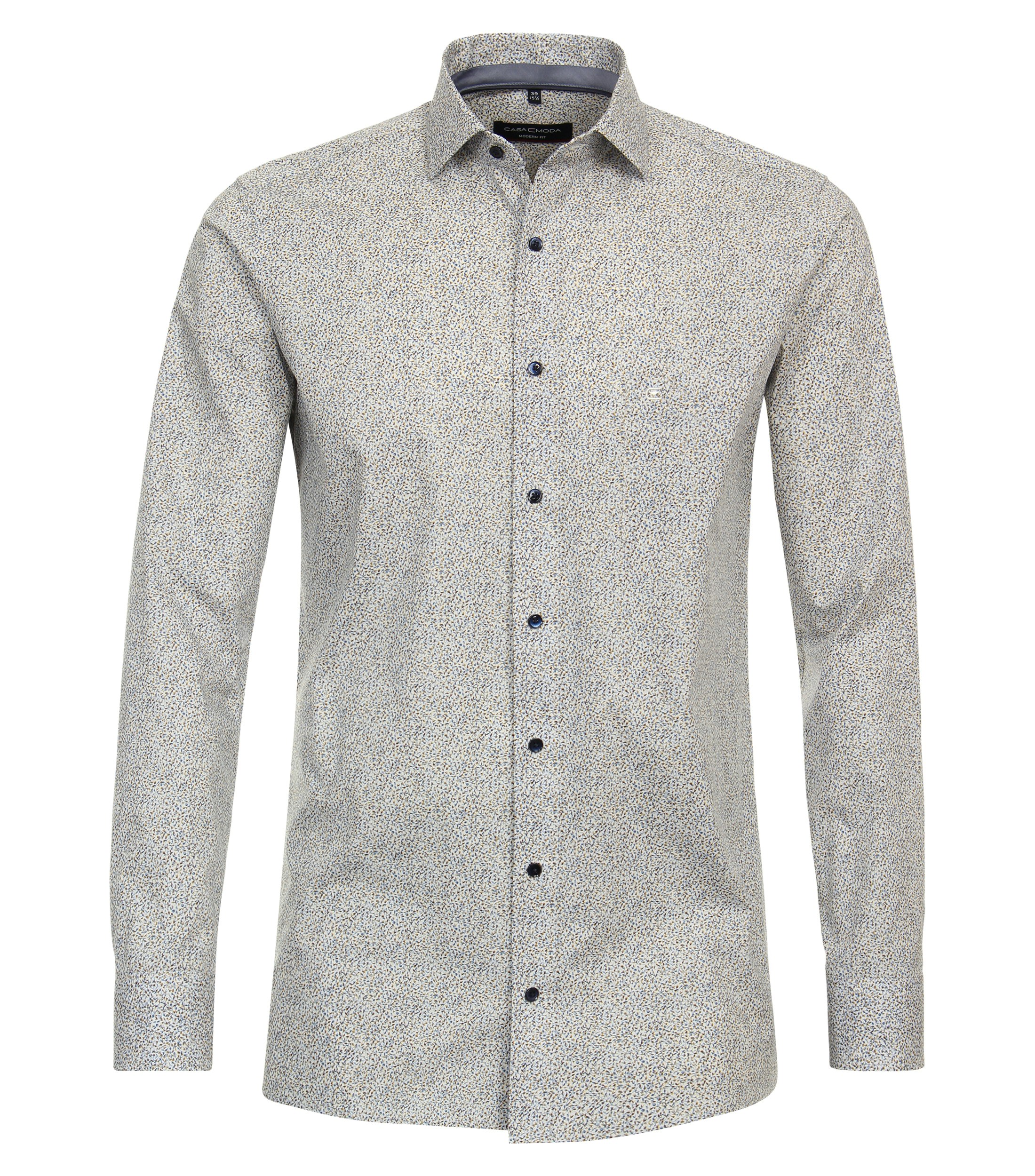 Ein Businesshemd im Print Muster in der Farbe Mittelblau