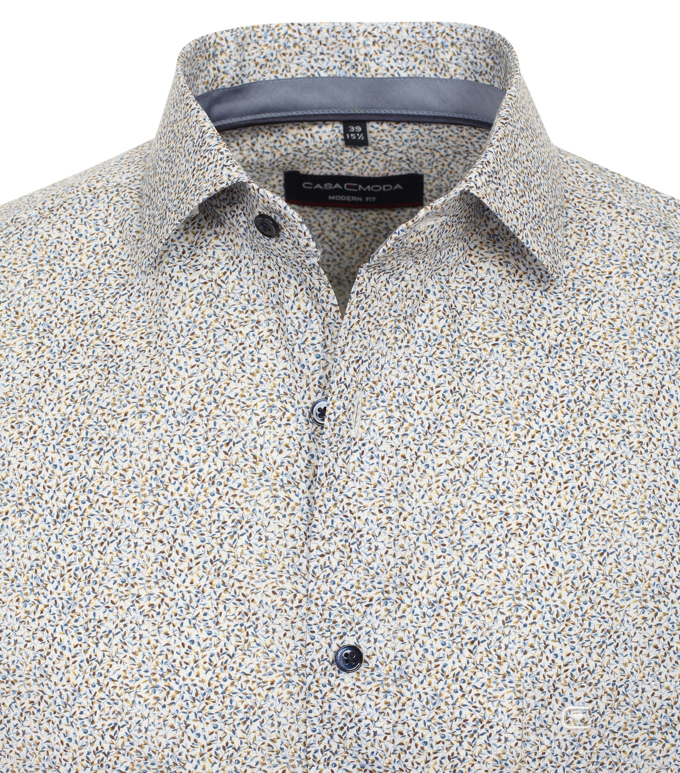 Ein Businesshemd im Print Muster in der Farbe Mittelblau