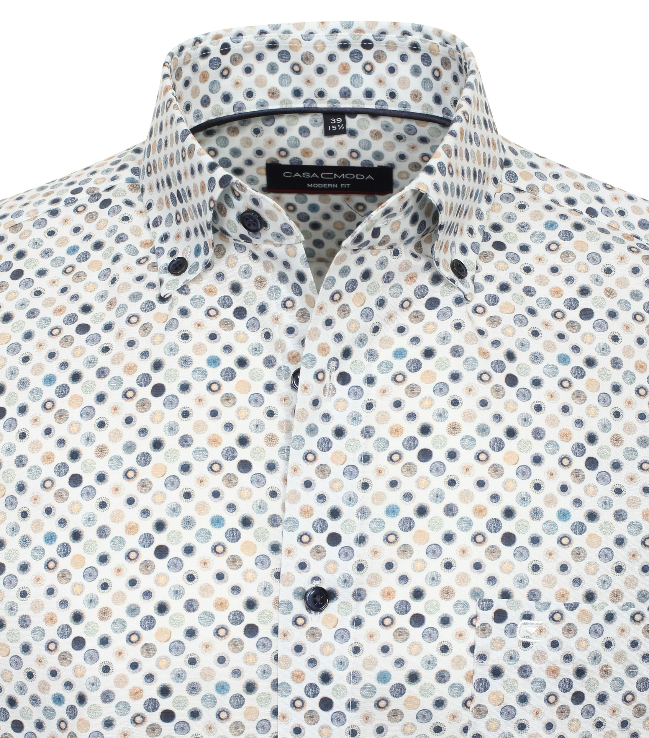 Ein Businesshemd im Print Muster in der Farbe Mittelblau