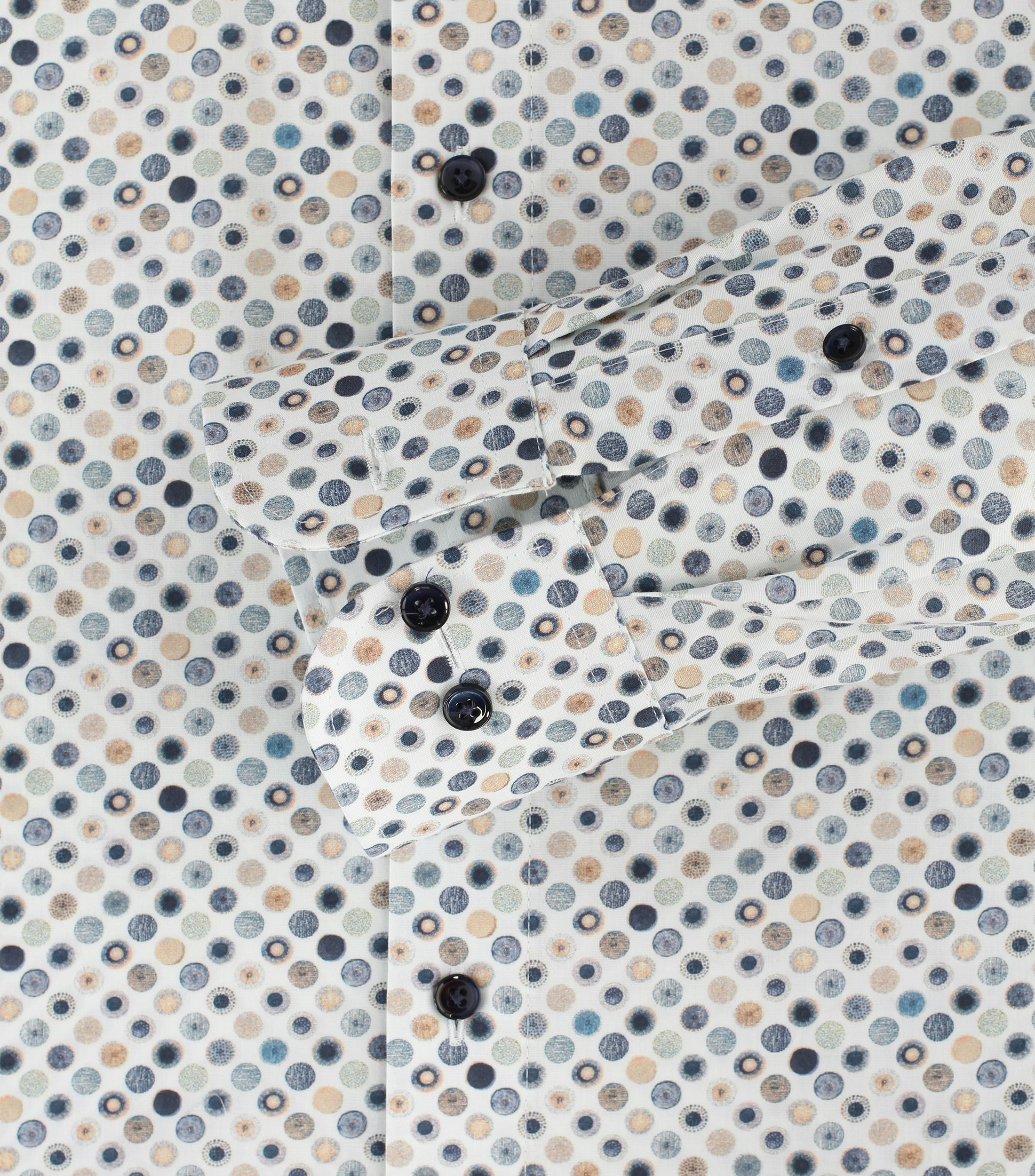 Ein Businesshemd im Print Muster in der Farbe Mittelblau