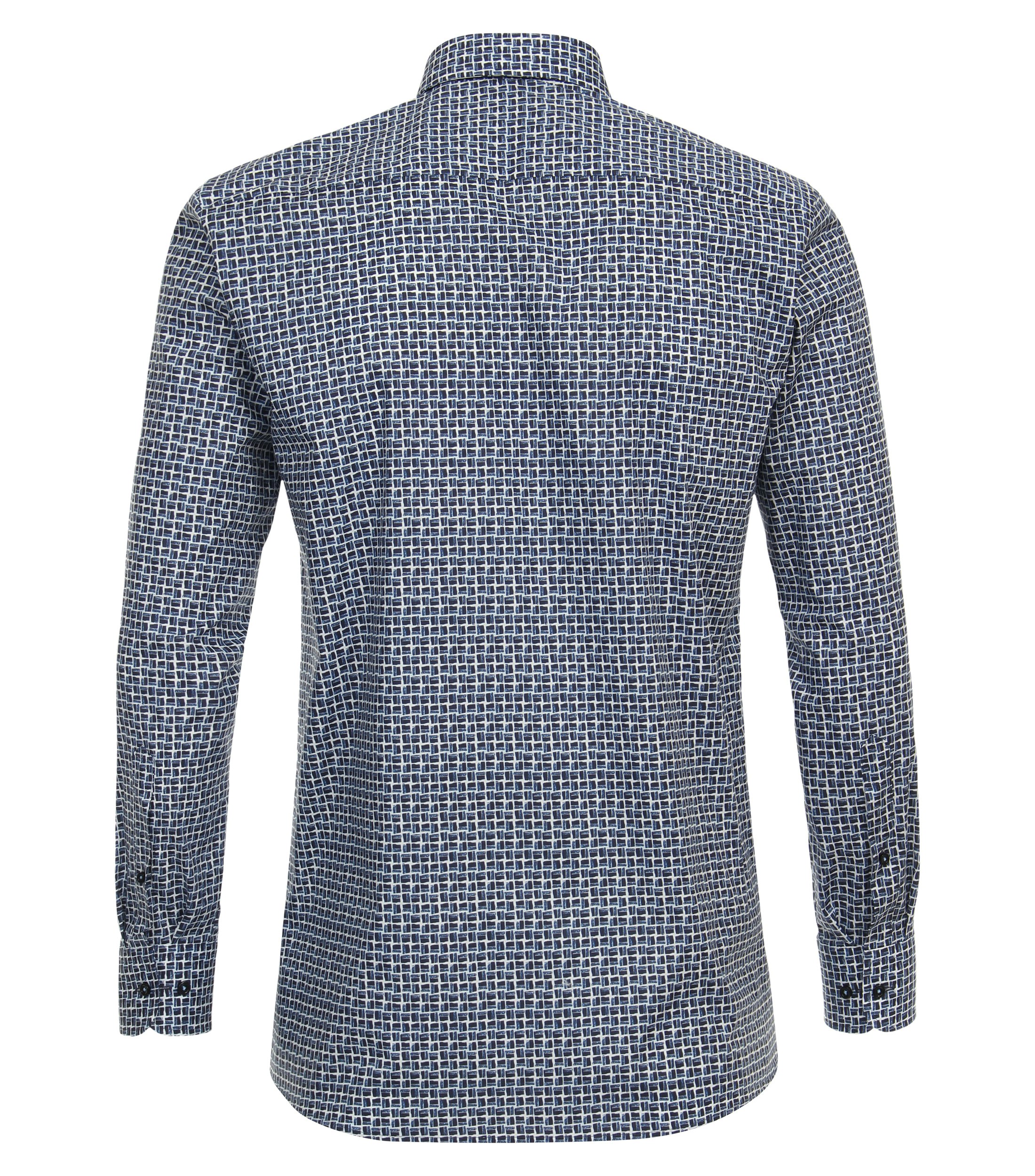 Ein Businesshemd im Print Muster in der Farbe Mittelblau