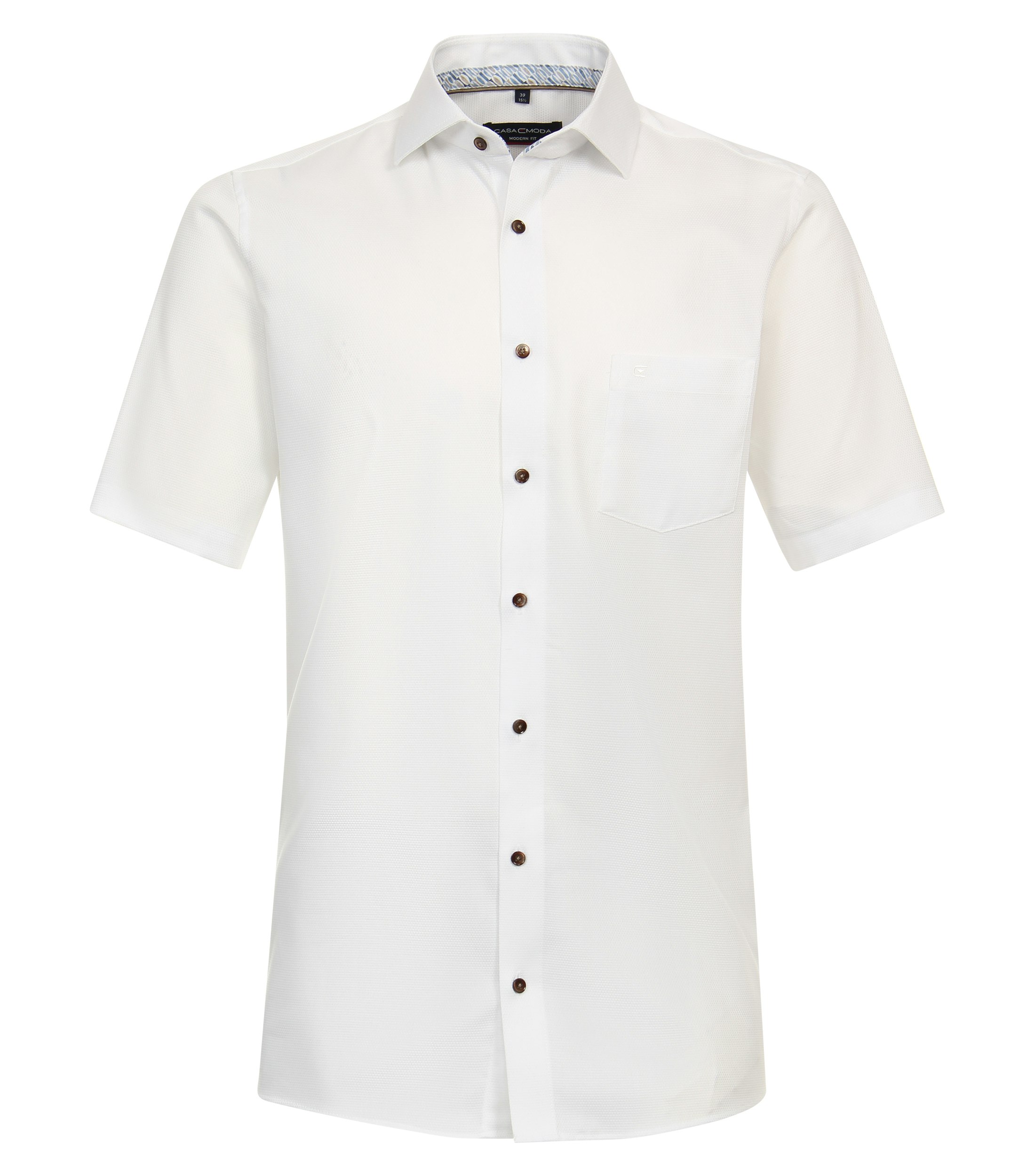 Ein Businesshemd im uni Muster in der Farbe Weiß