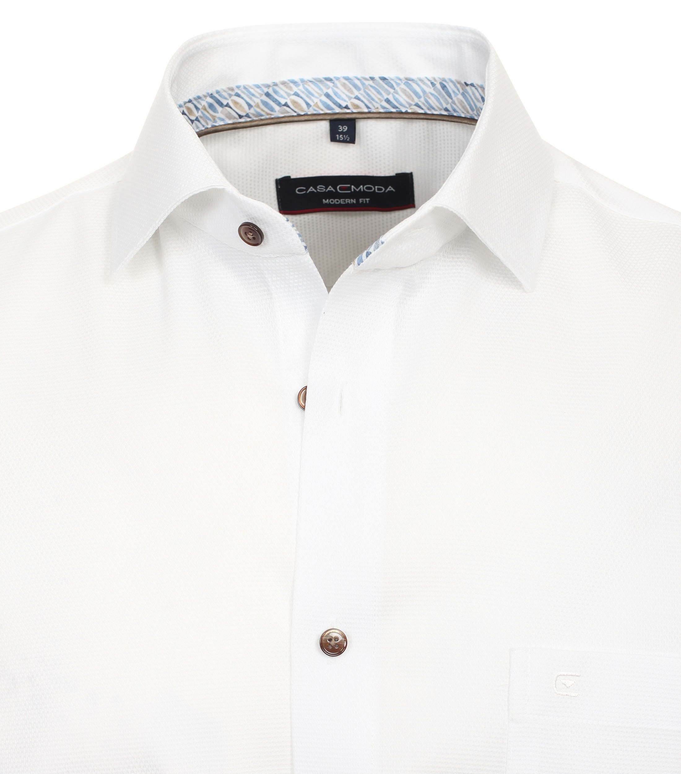 Ein Businesshemd im uni Muster in der Farbe Weiß