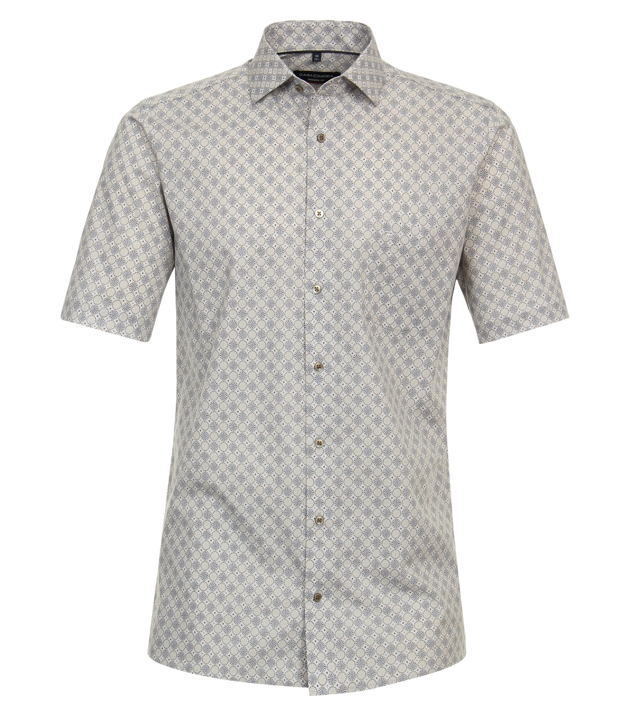 Ein Businesshemd im Print Muster in der Farbe Beige