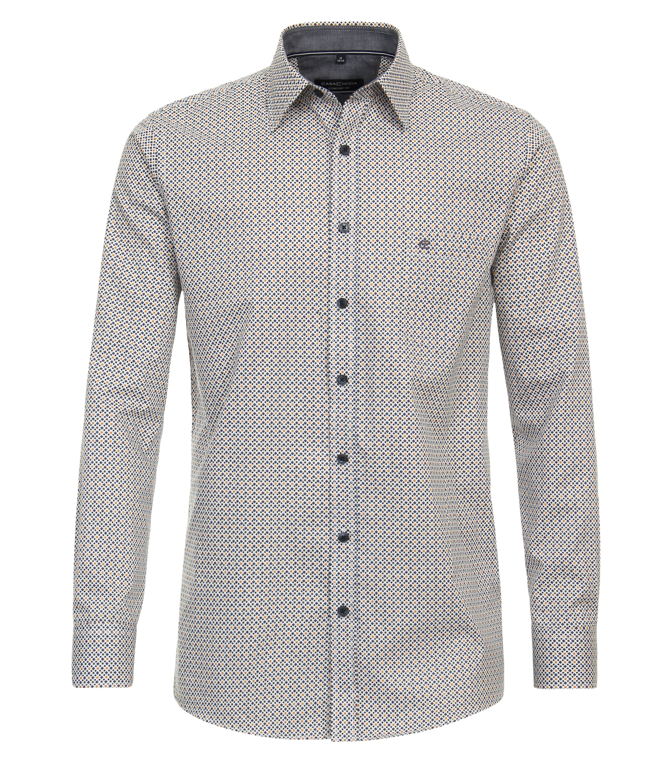 Ein Freizeithemd im Print Muster in der Farbe Gelb