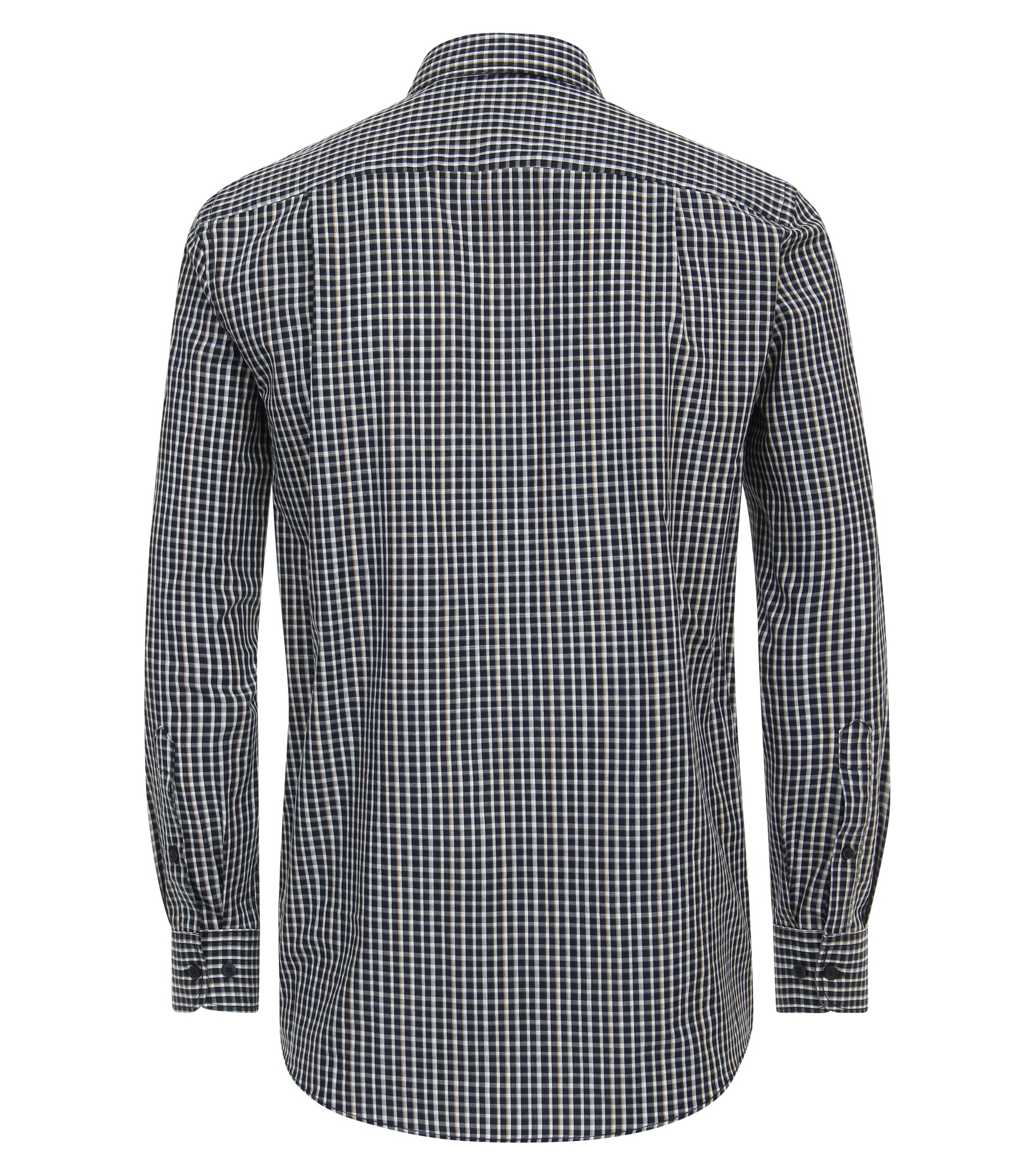 Ein Freizeithemd im kariert Muster in der Farbe Dunkelblau