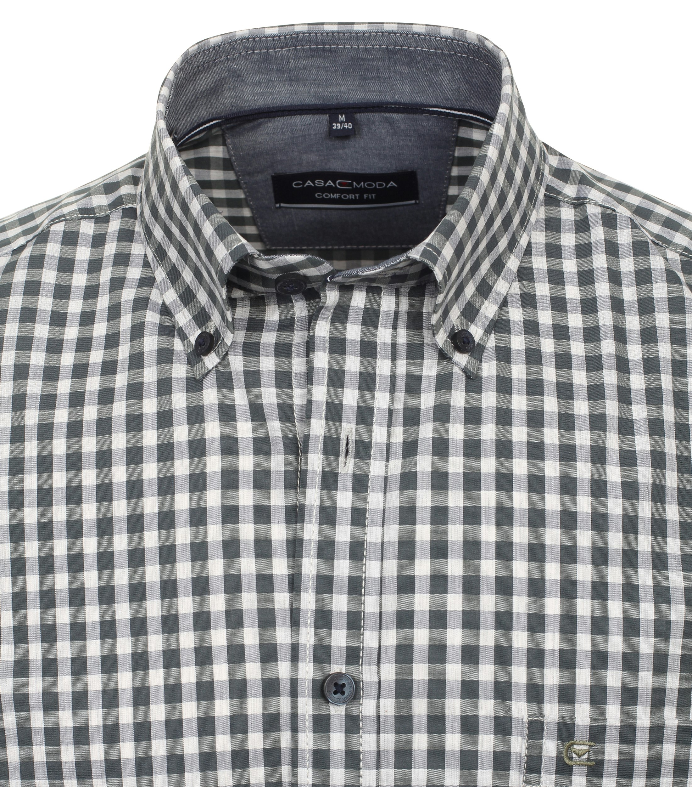 Ein Freizeithemd im kariert Muster in der Farbe Olive