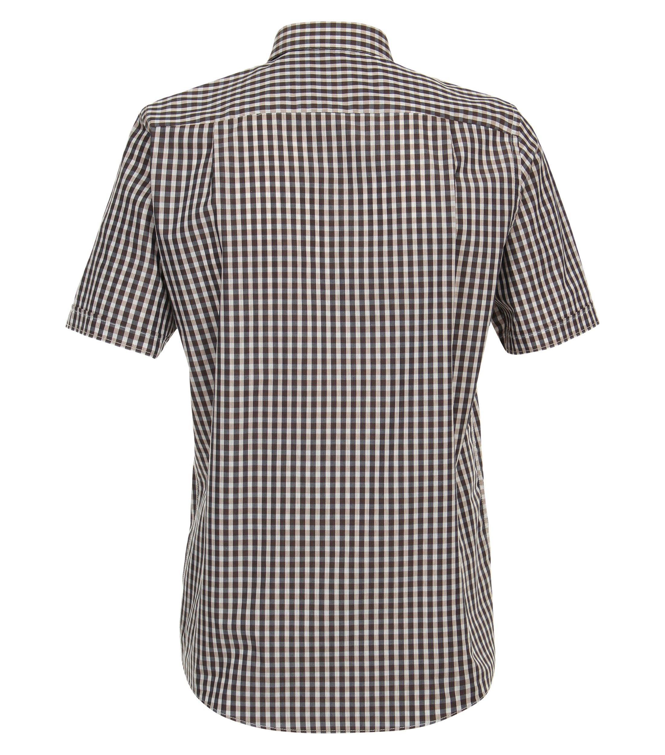 Ein Freizeithemd im kariert Muster in der Farbe Hellbraun