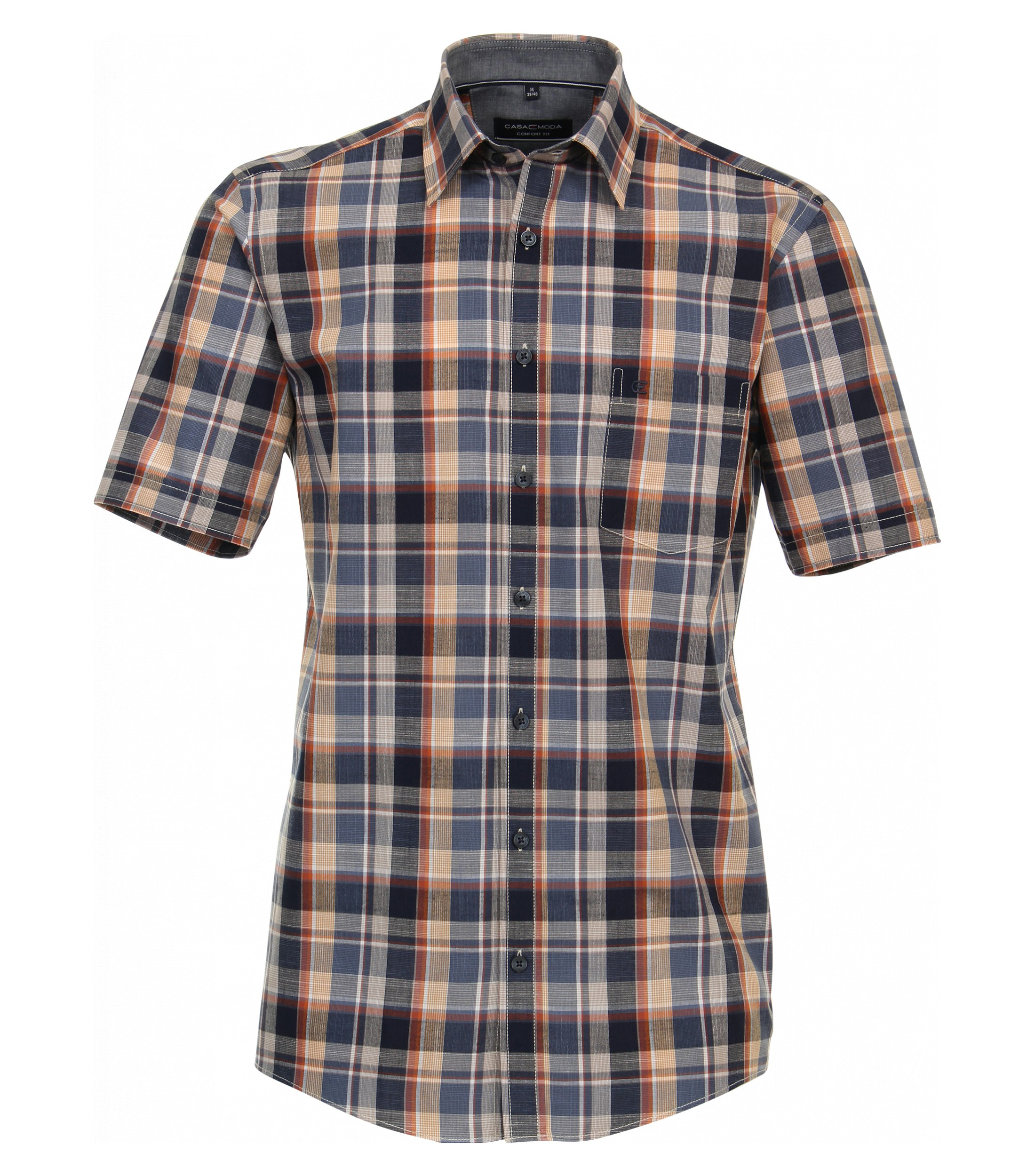 Ein Freizeithemd im kariert Muster in der Farbe Dunkelblau