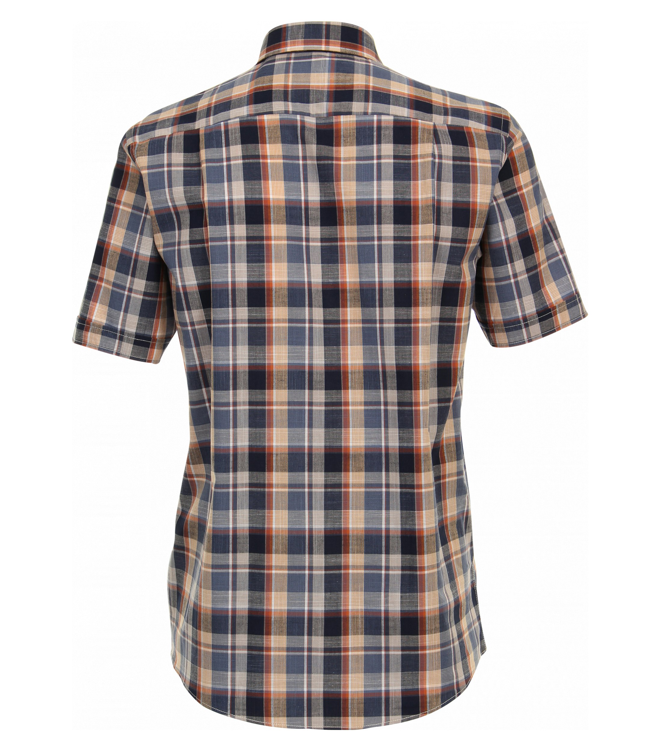 CASAMODA Freizeithemd Kurzarm - Baumwollhemd Gestreift Comfort Fit